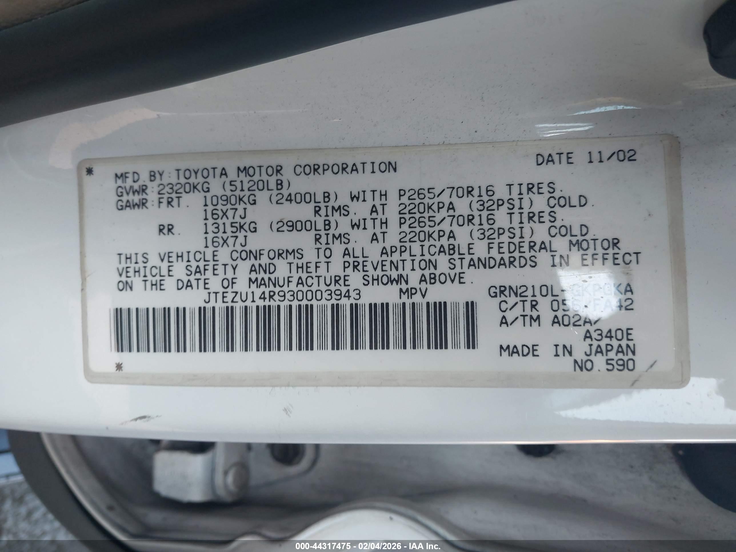TOYOTA 4RUNNER image 9