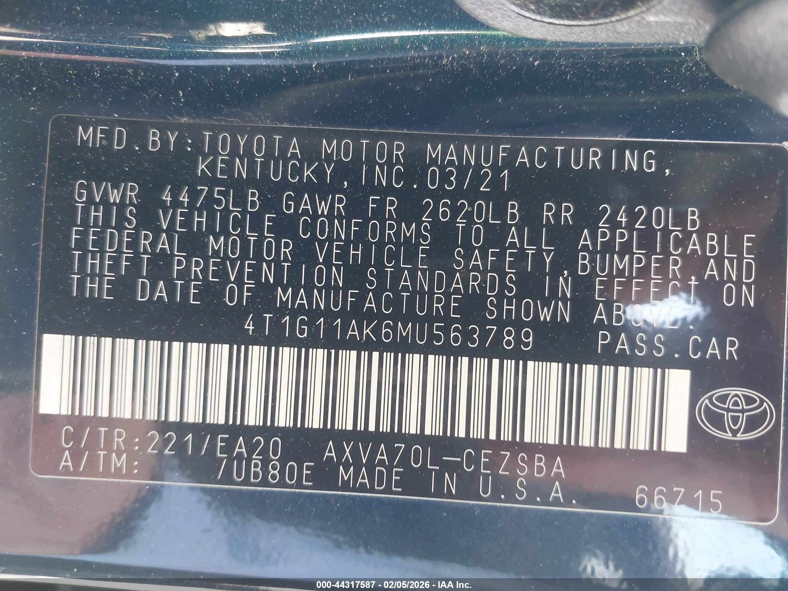 TOYOTA CAMRY image 9
