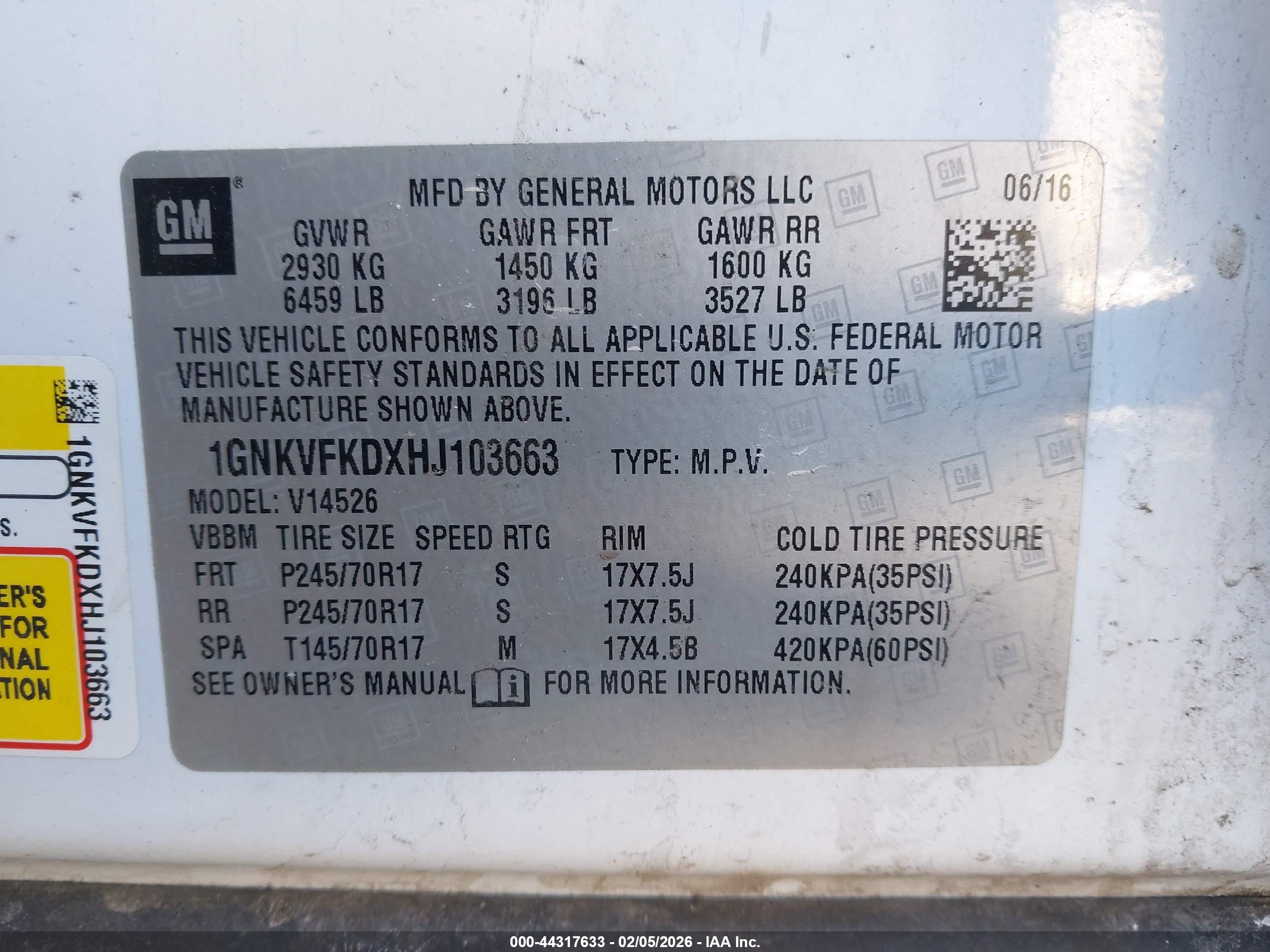 CHEVROLET TRAVERSE image 9