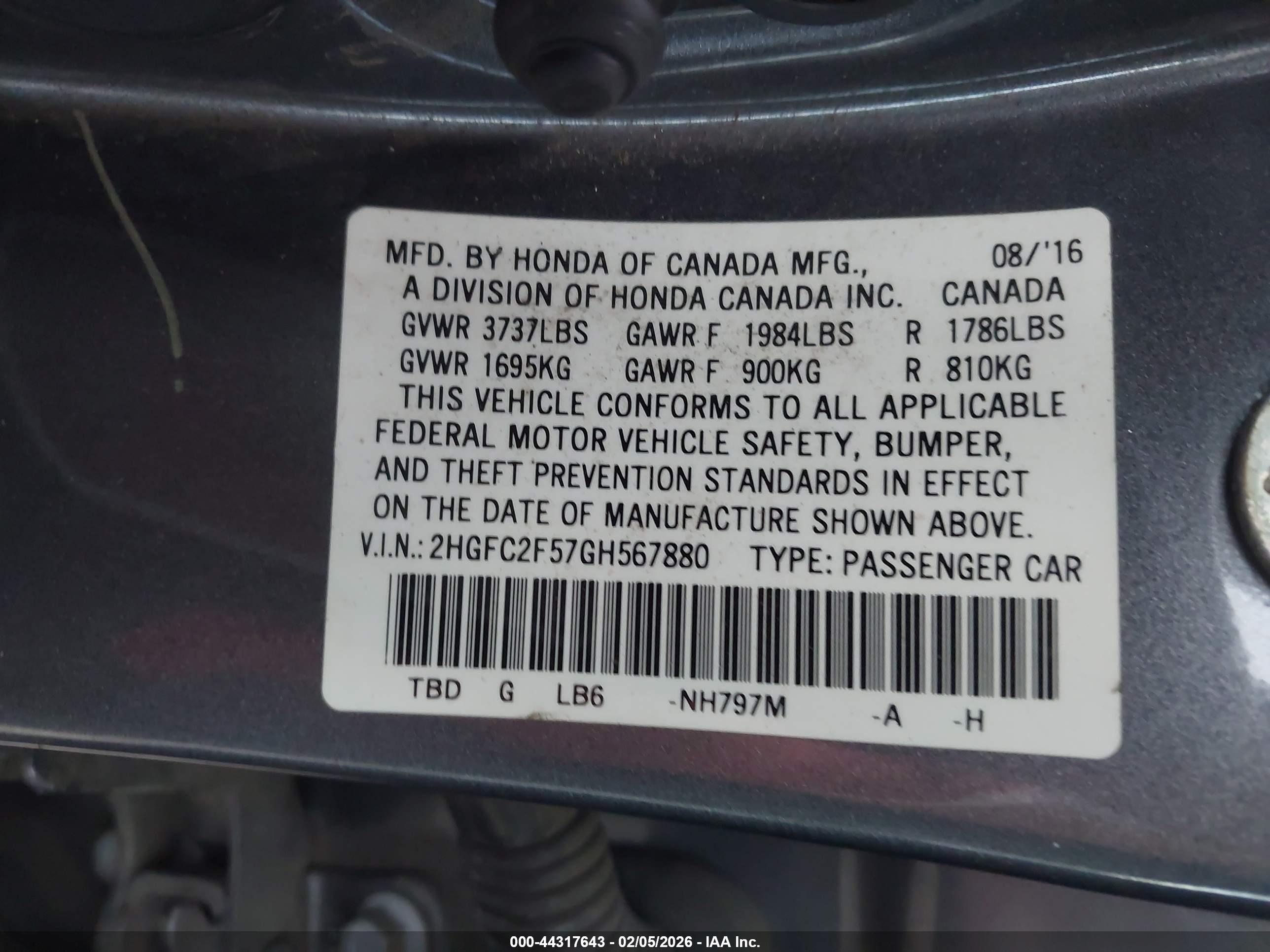 HONDA CIVIC image 9