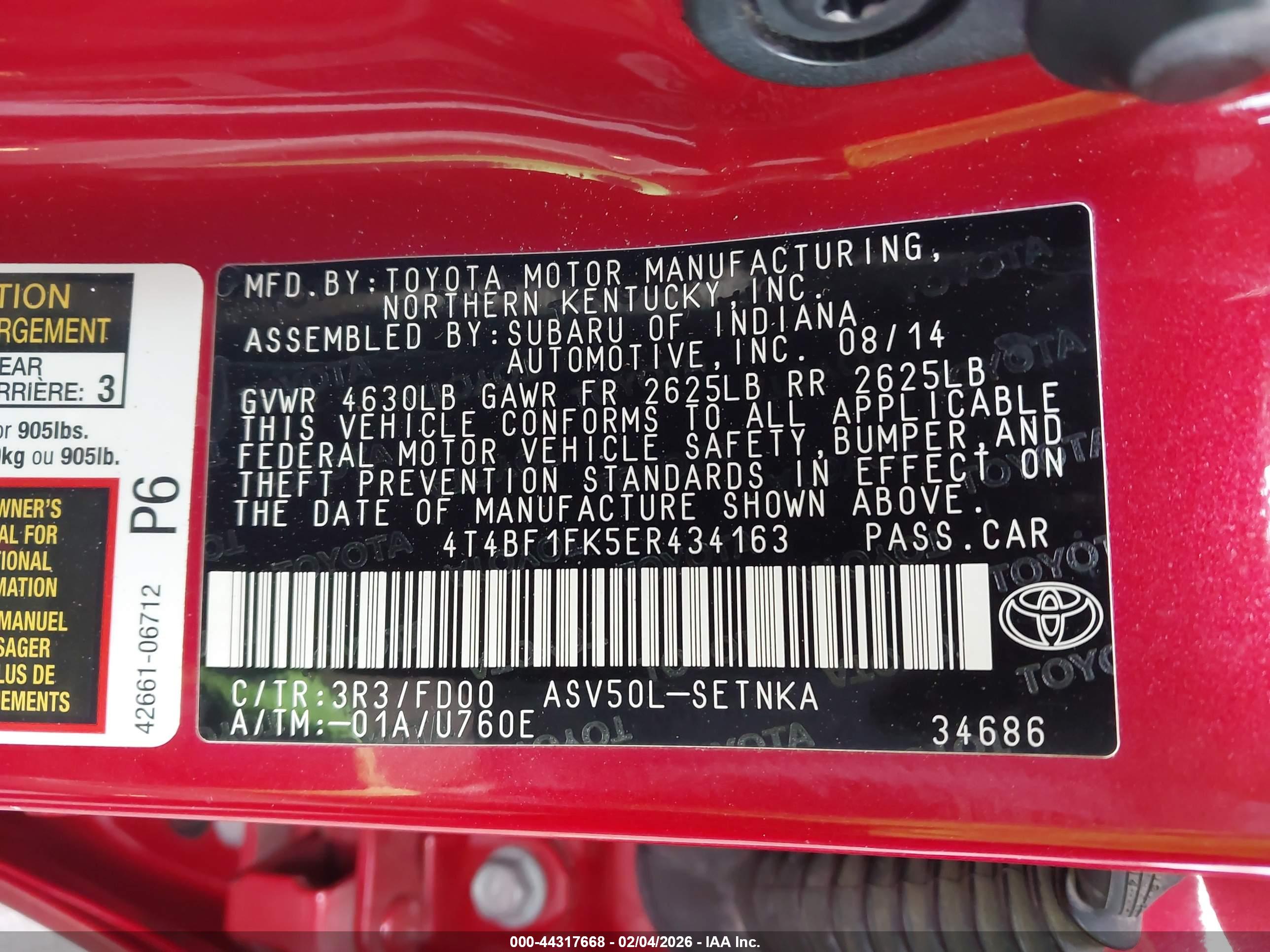 TOYOTA CAMRY image 9