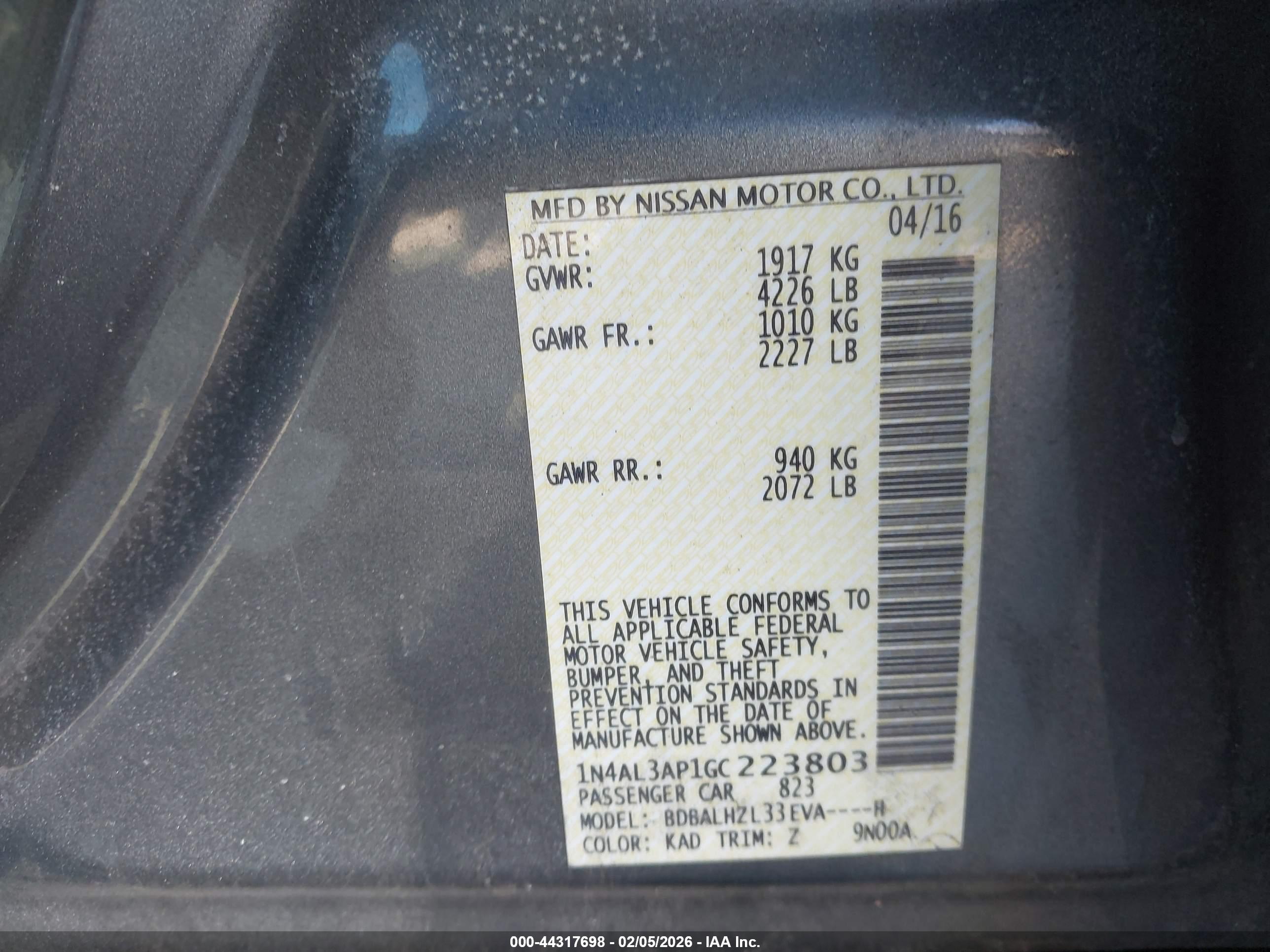 NISSAN ALTIMA image 9