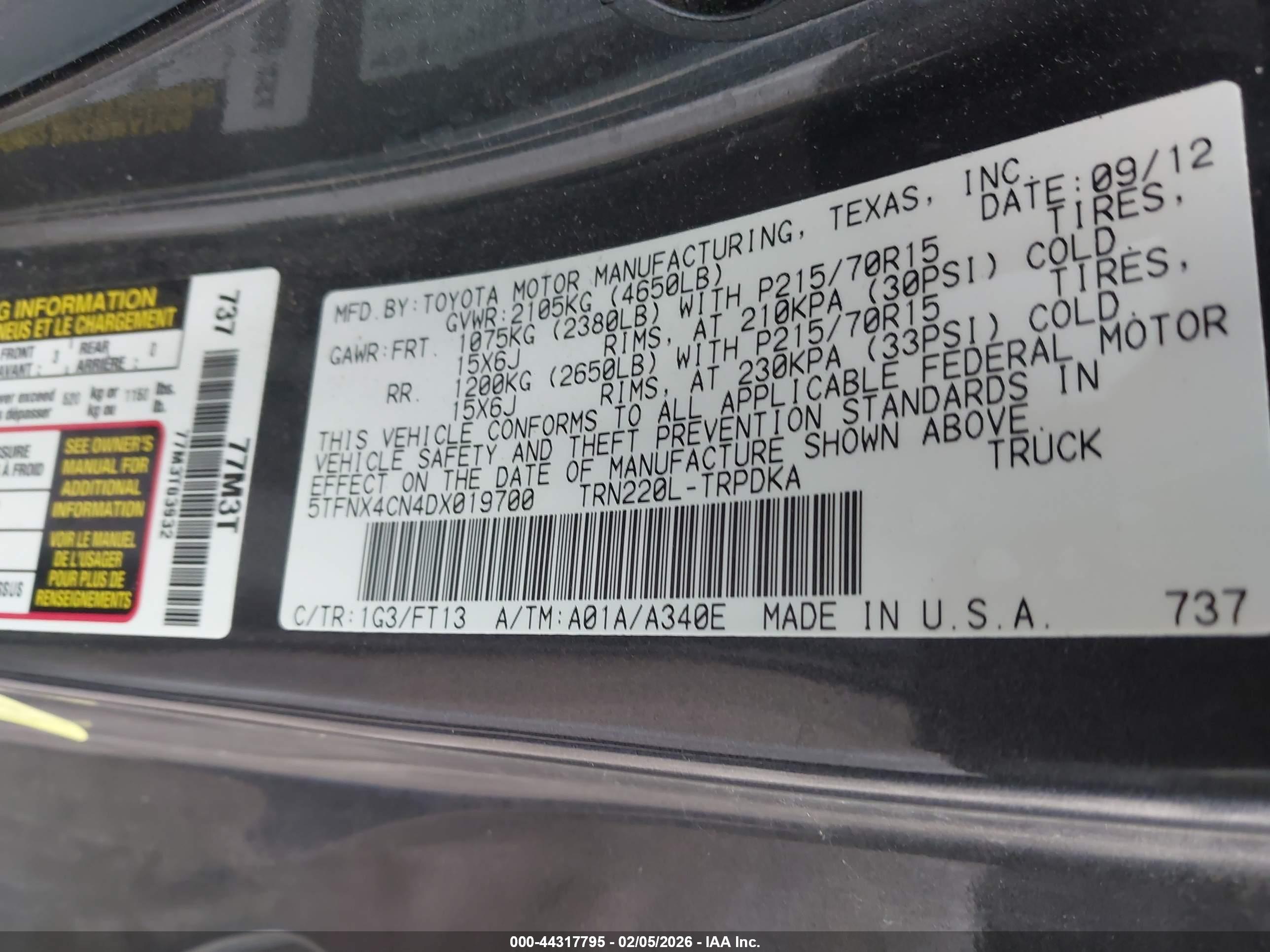 TOYOTA TACOMA image 9