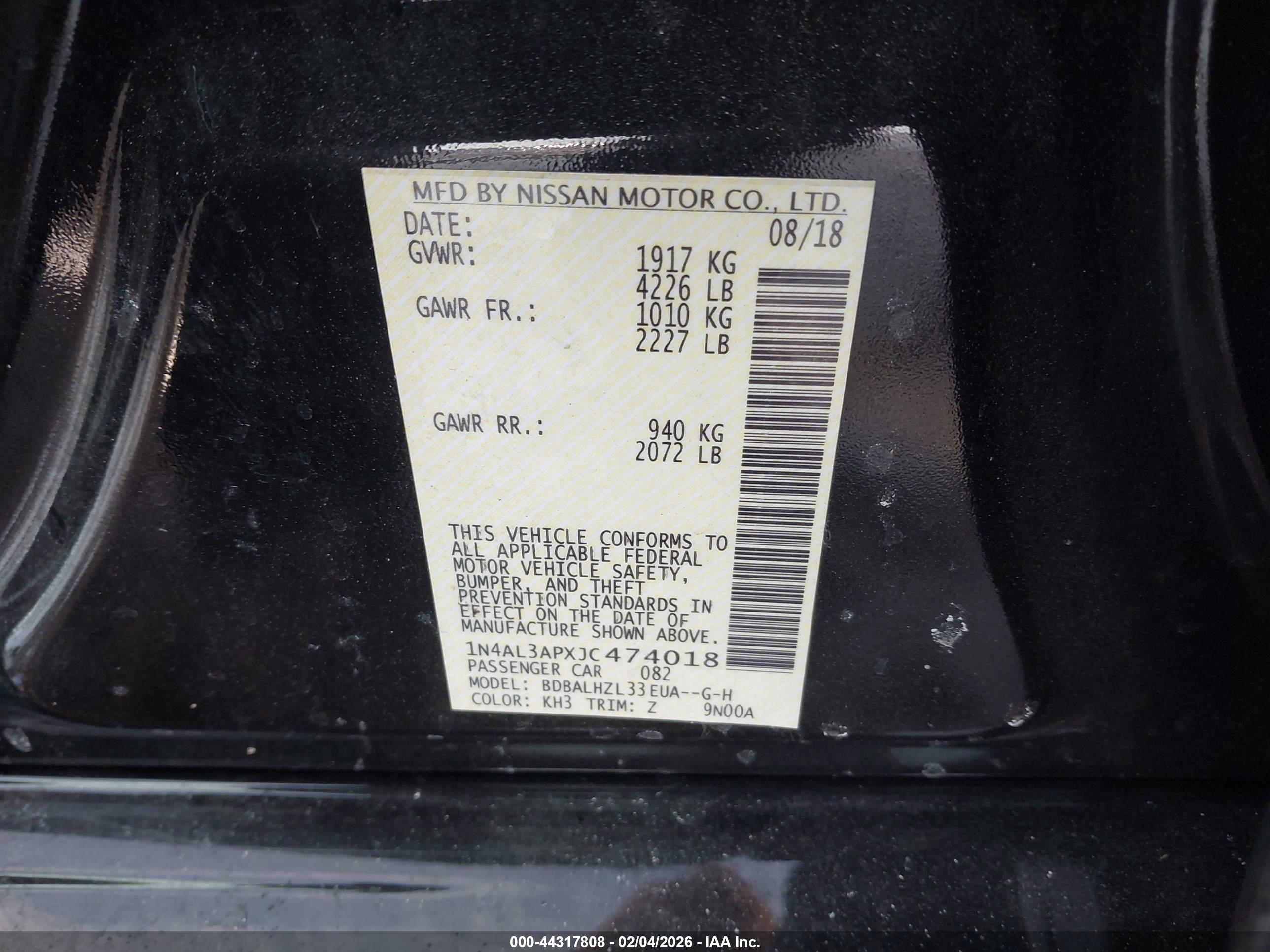 NISSAN ALTIMA image 9