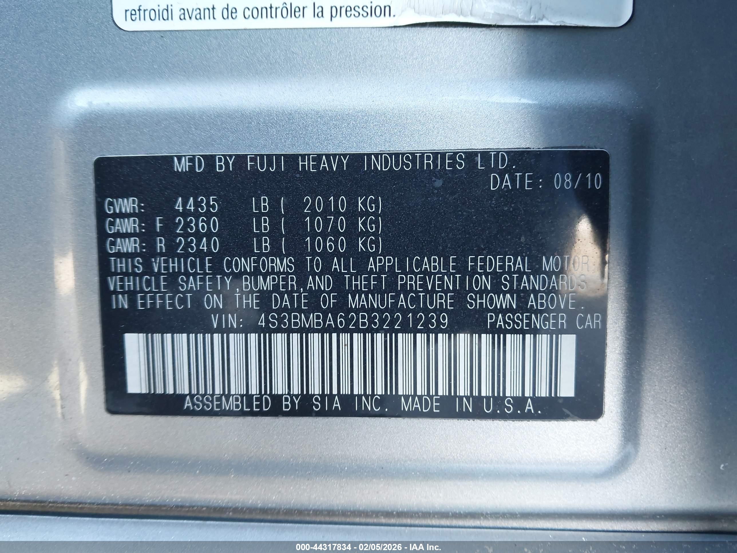 SUBARU LEGACY image 9