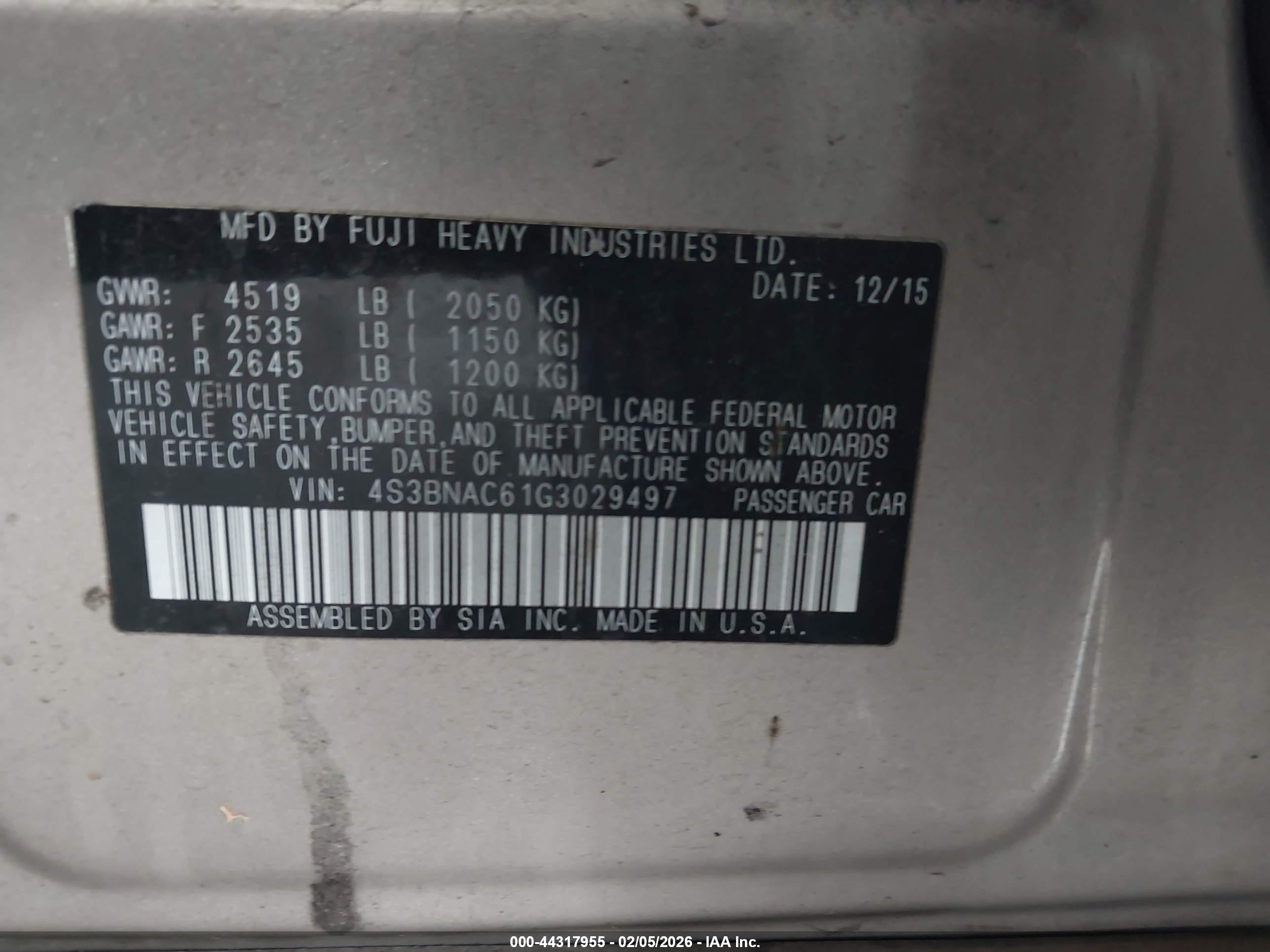 SUBARU LEGACY image 9