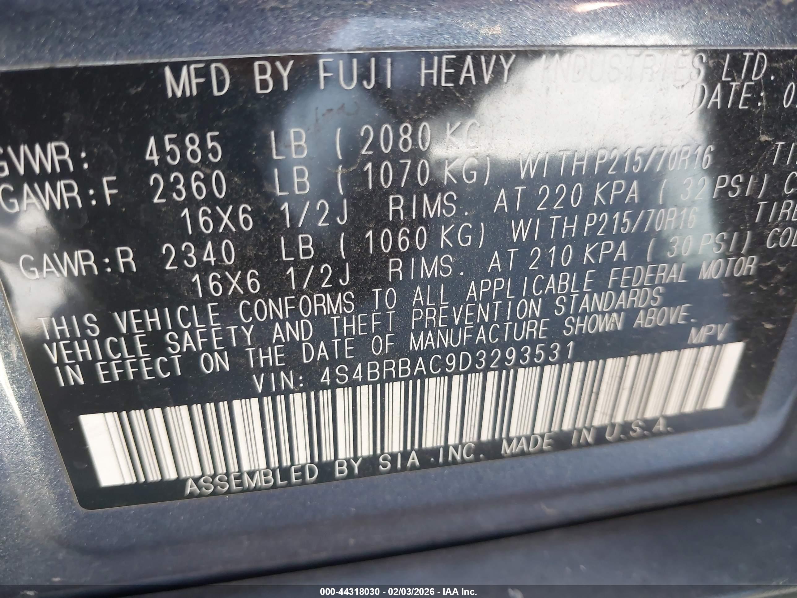 SUBARU OUTBACK image 9