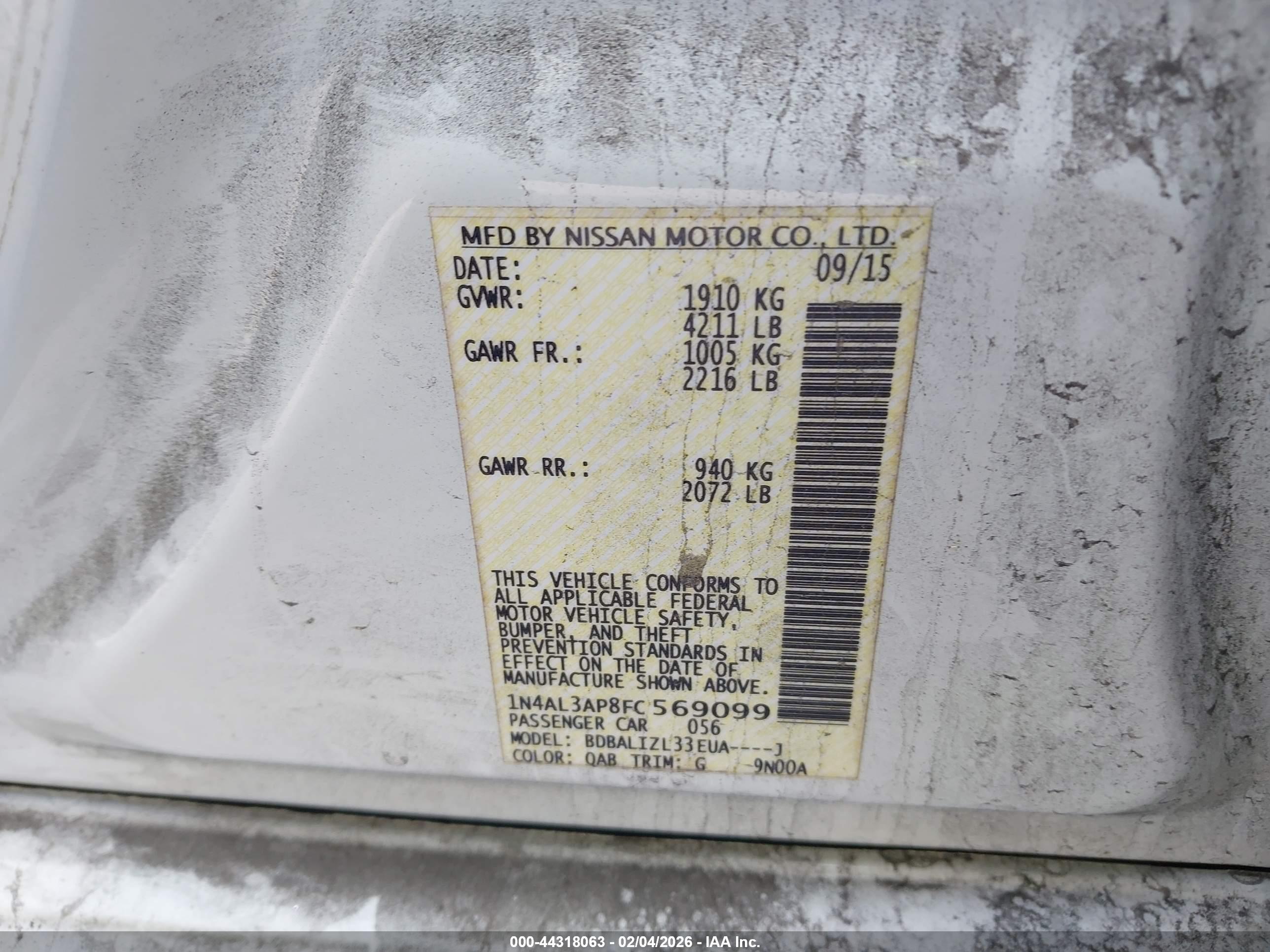 NISSAN ALTIMA image 9