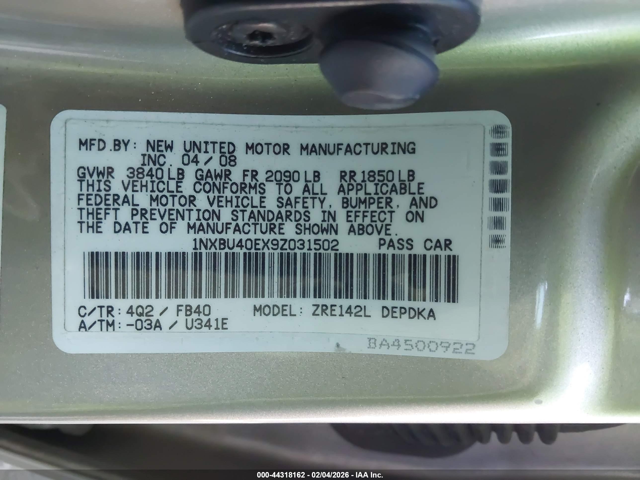 TOYOTA COROLLA image 9