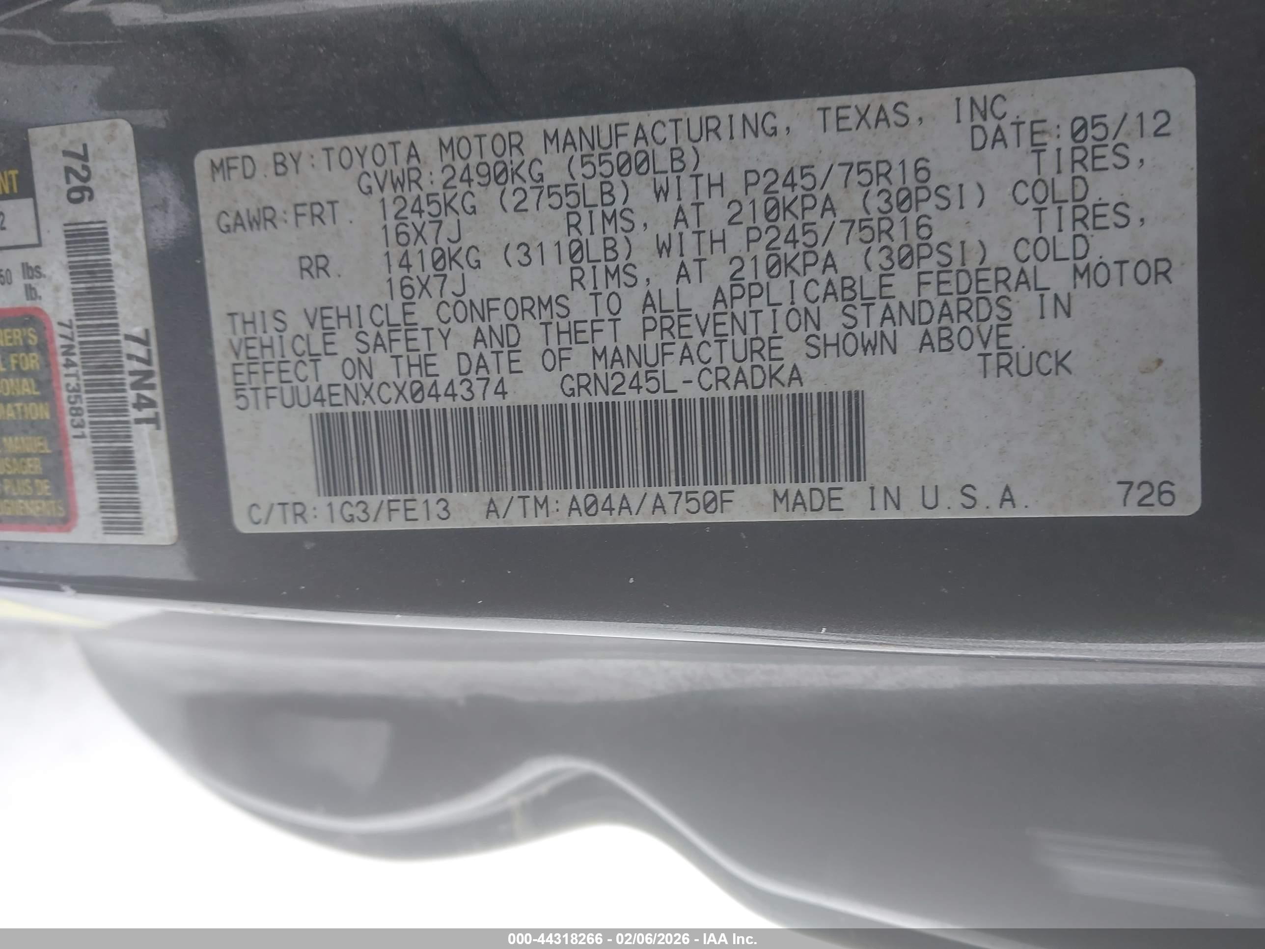 TOYOTA TACOMA image 9