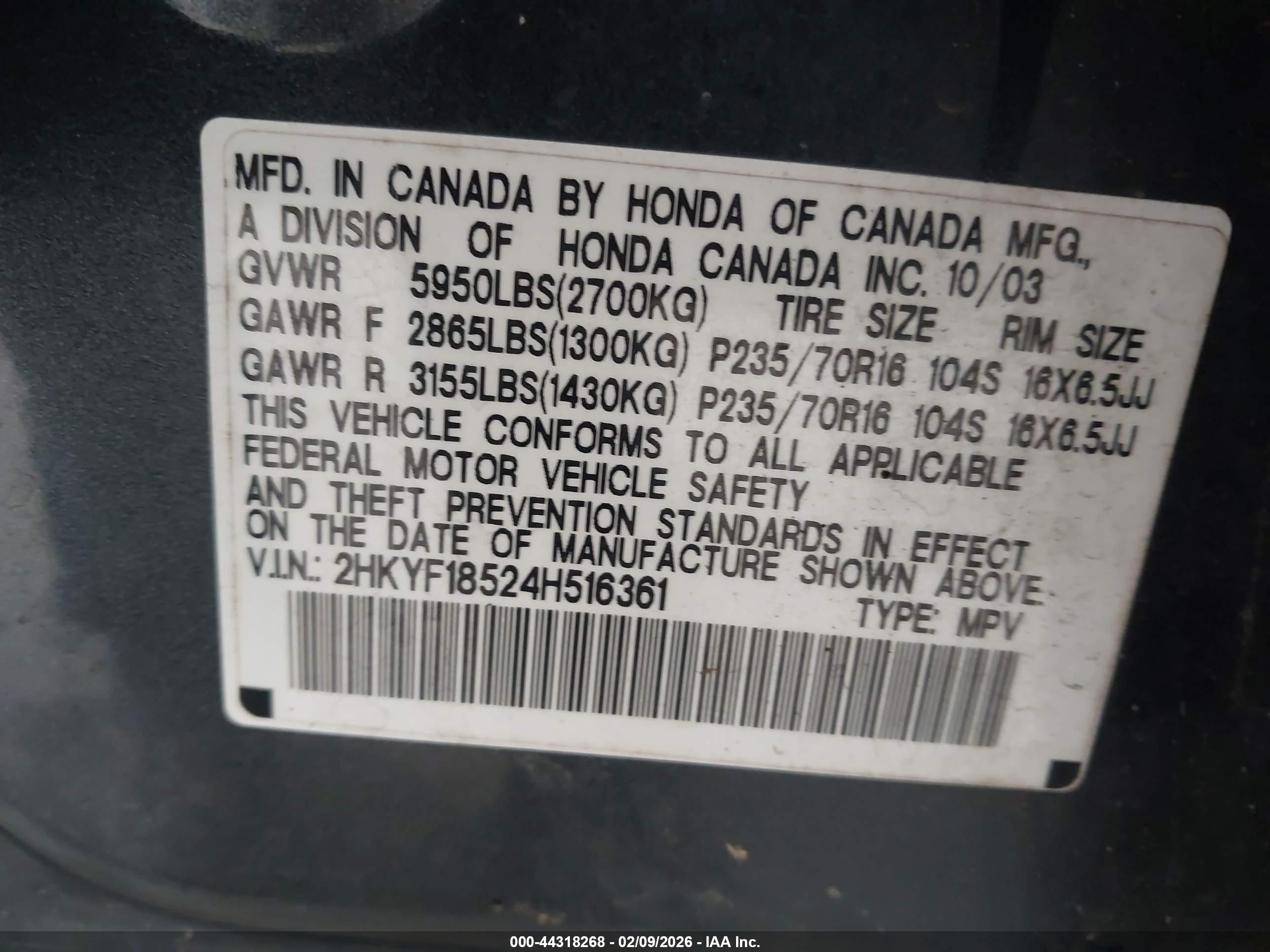 HONDA PILOT image 9