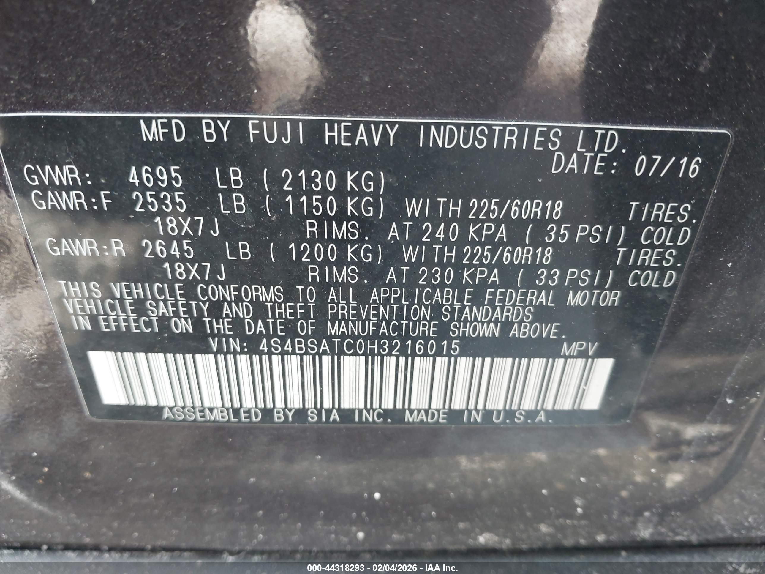 SUBARU OUTBACK image 9