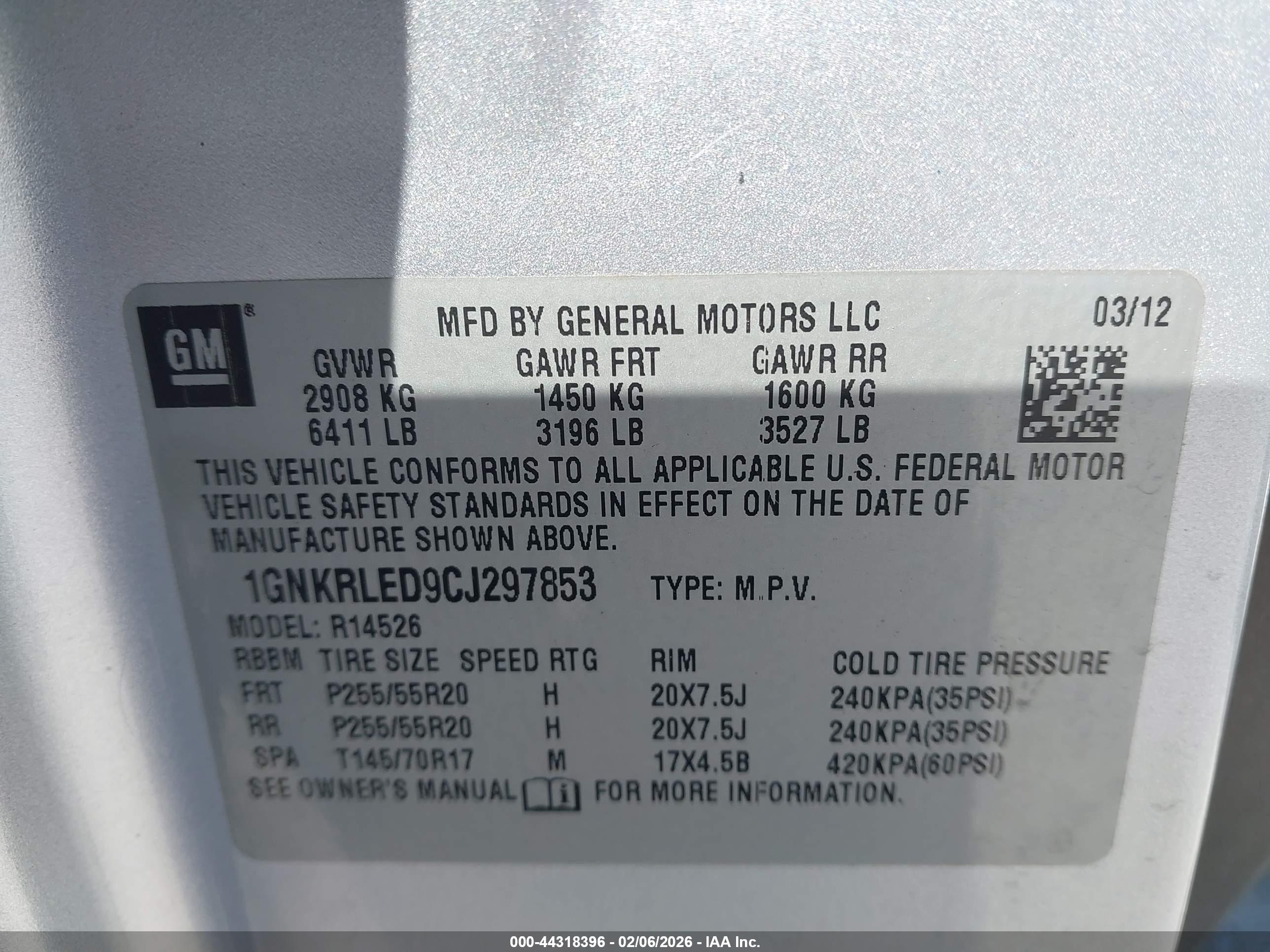 CHEVROLET TRAVERSE image 9
