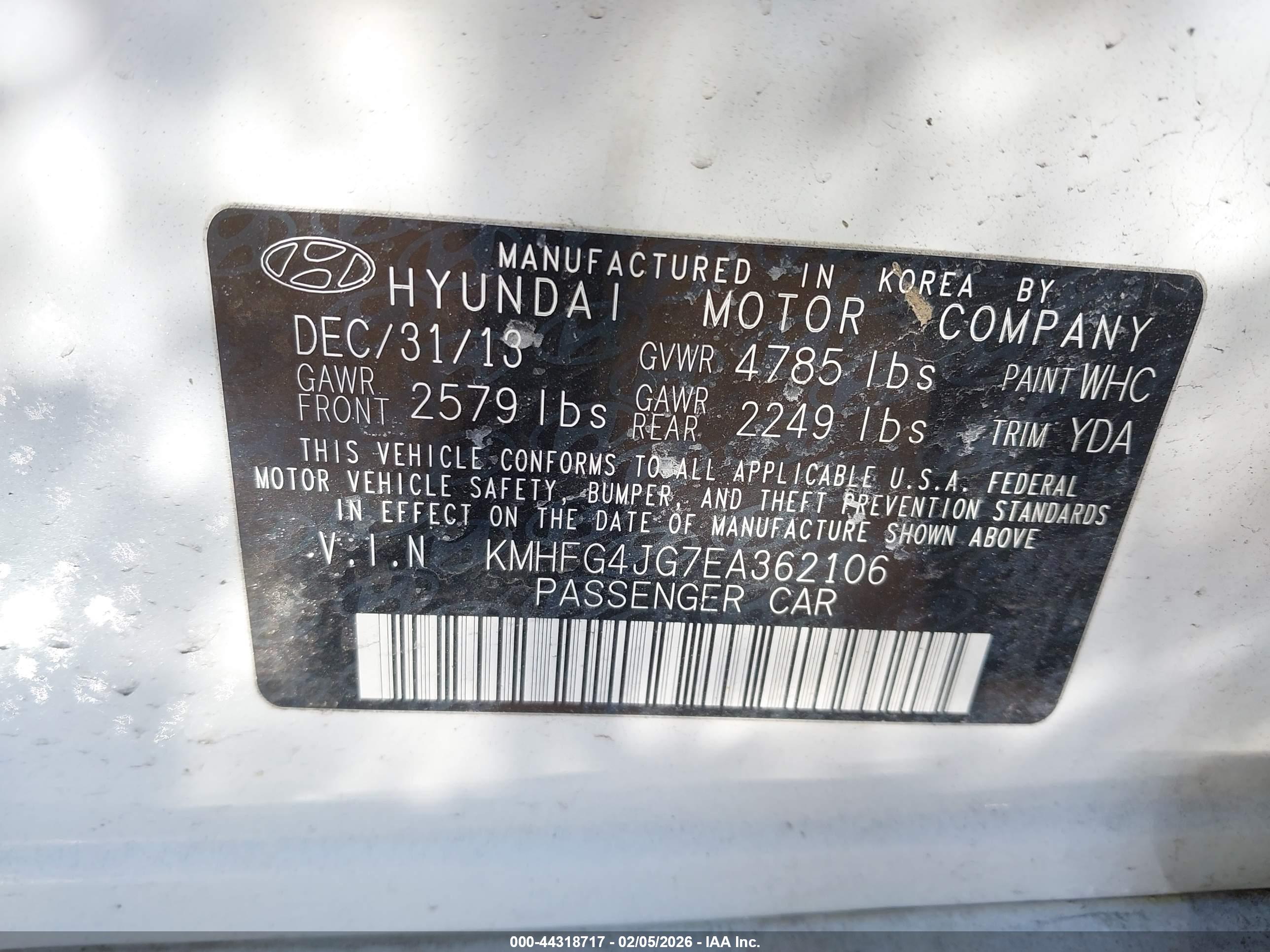 HYUNDAI AZERA image 9