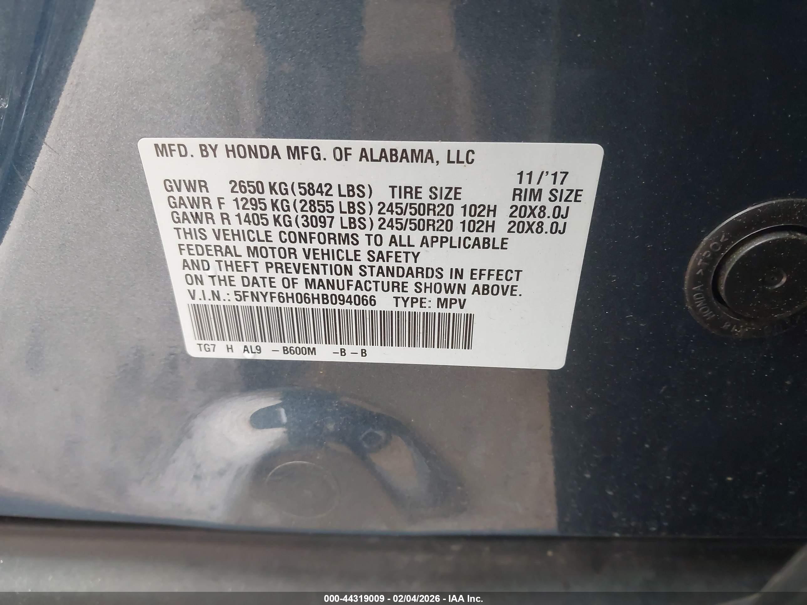 HONDA PILOT image 9