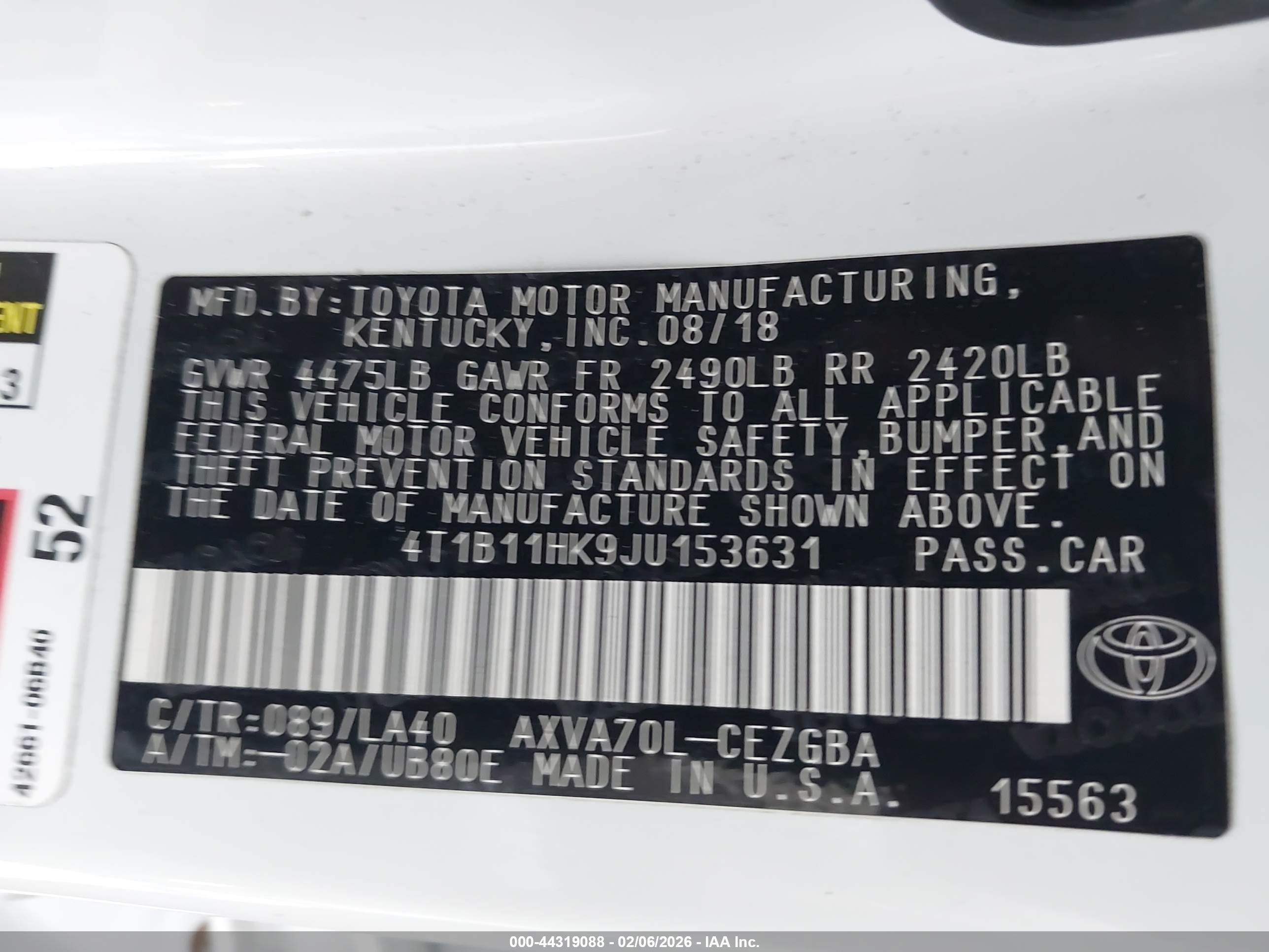 TOYOTA CAMRY image 9