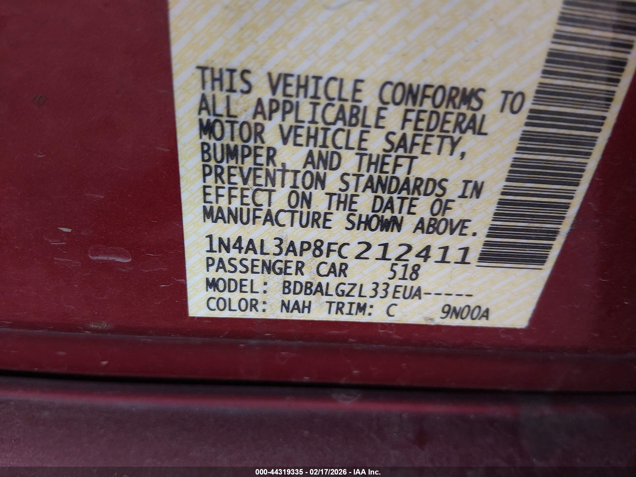 NISSAN ALTIMA image 9