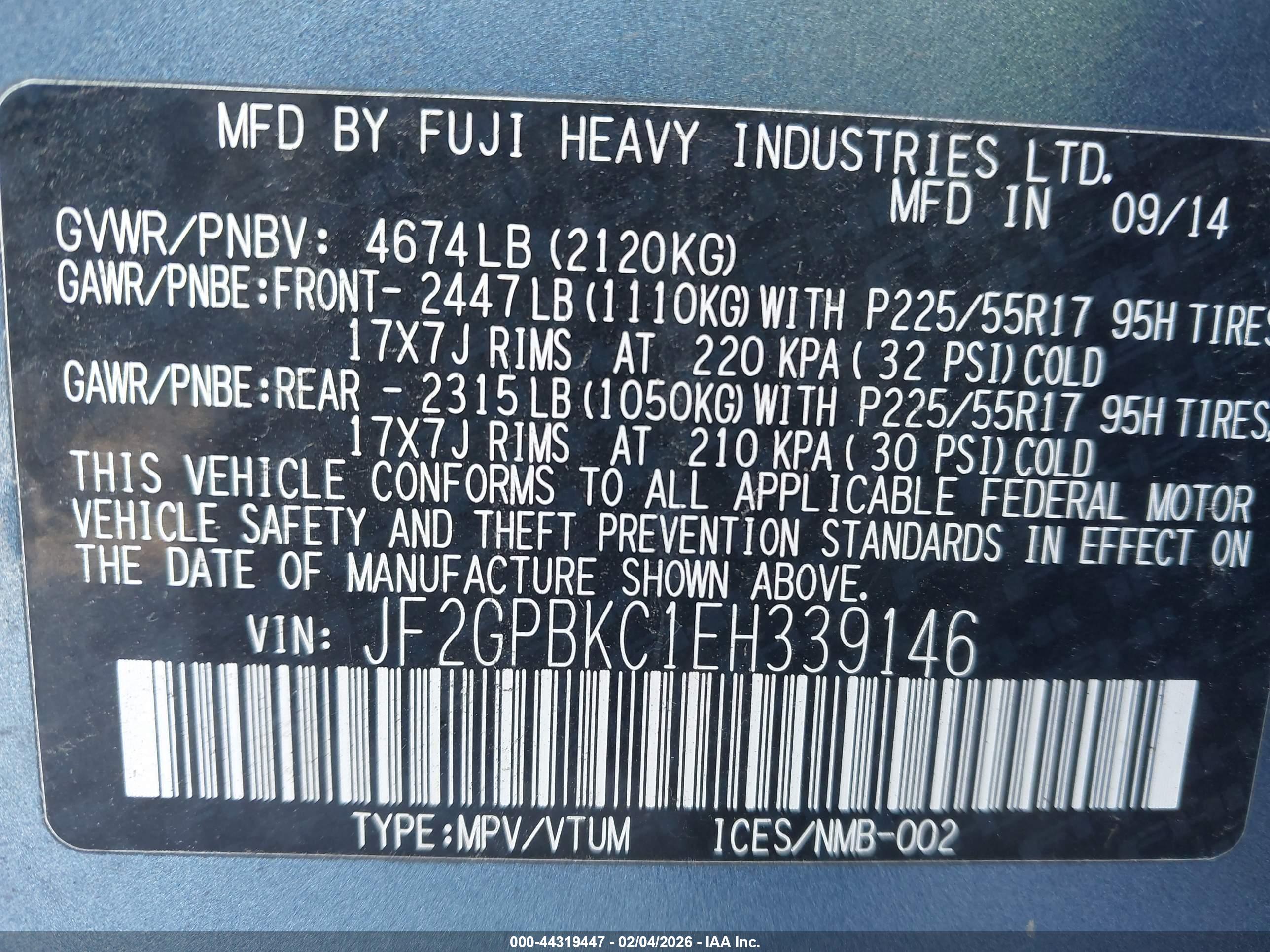 SUBARU XV image 9