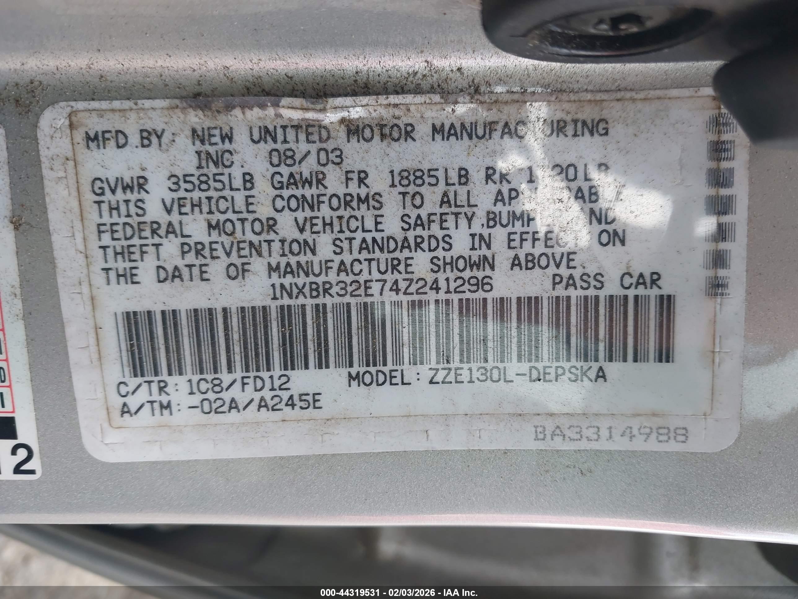 TOYOTA COROLLA image 9