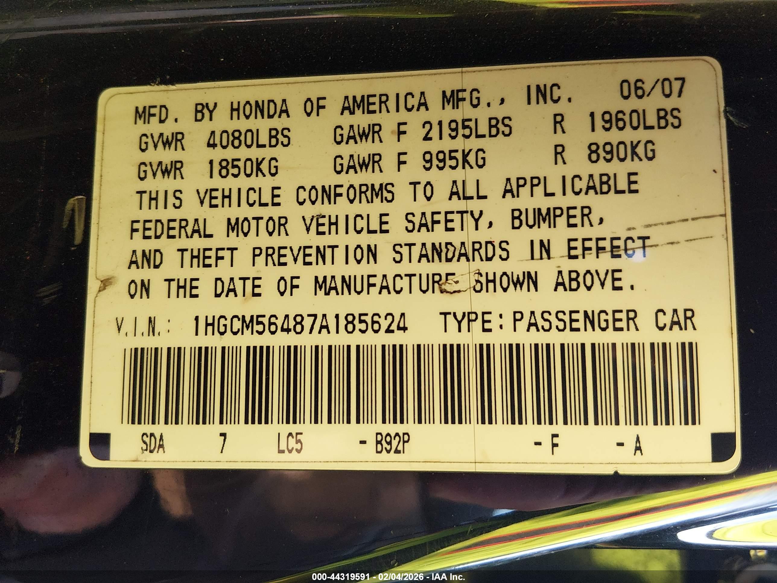 HONDA ACCORD image 9