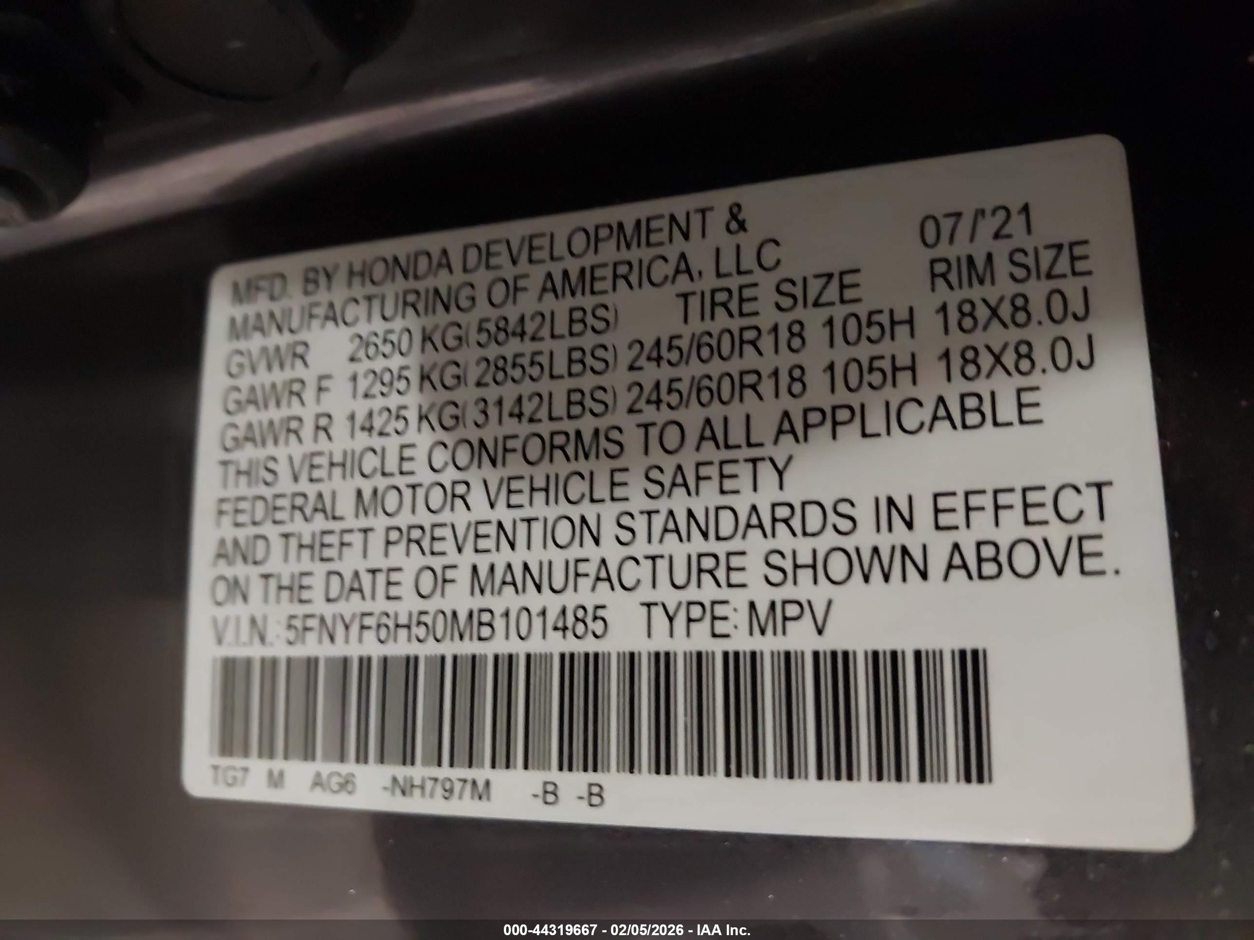 HONDA PILOT image 9