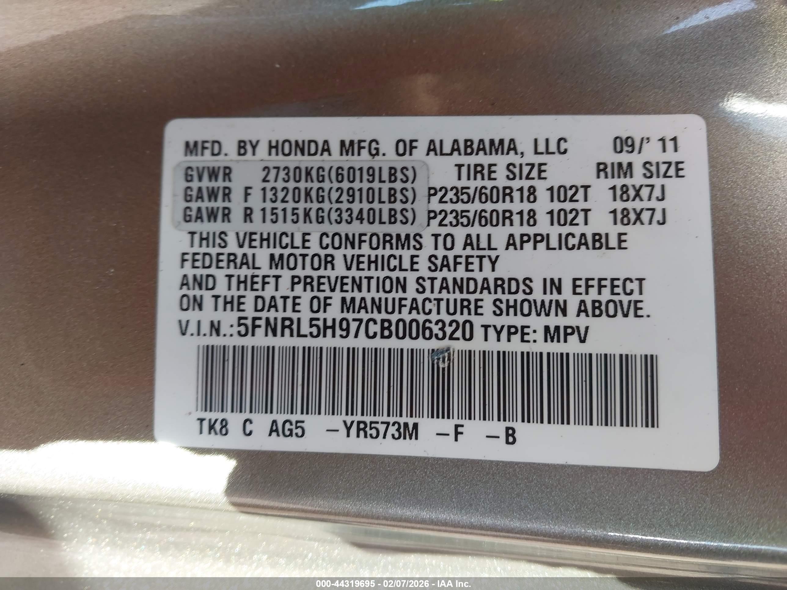 HONDA ODYSSEY image 9