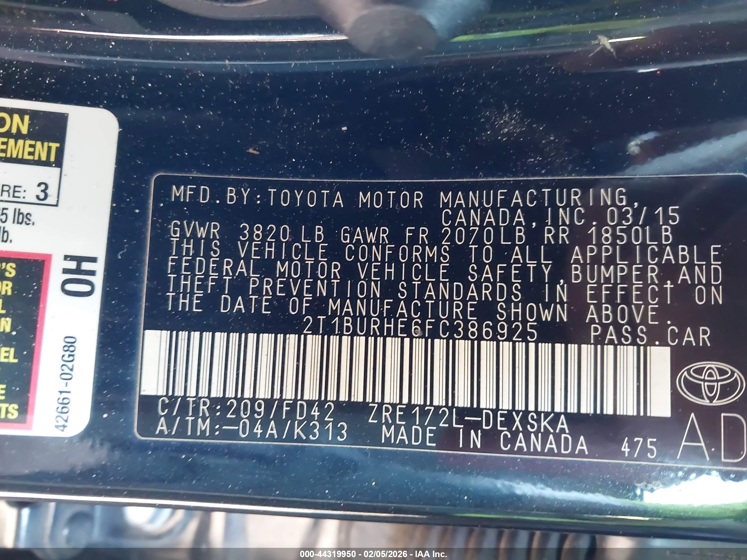 TOYOTA COROLLA image 9