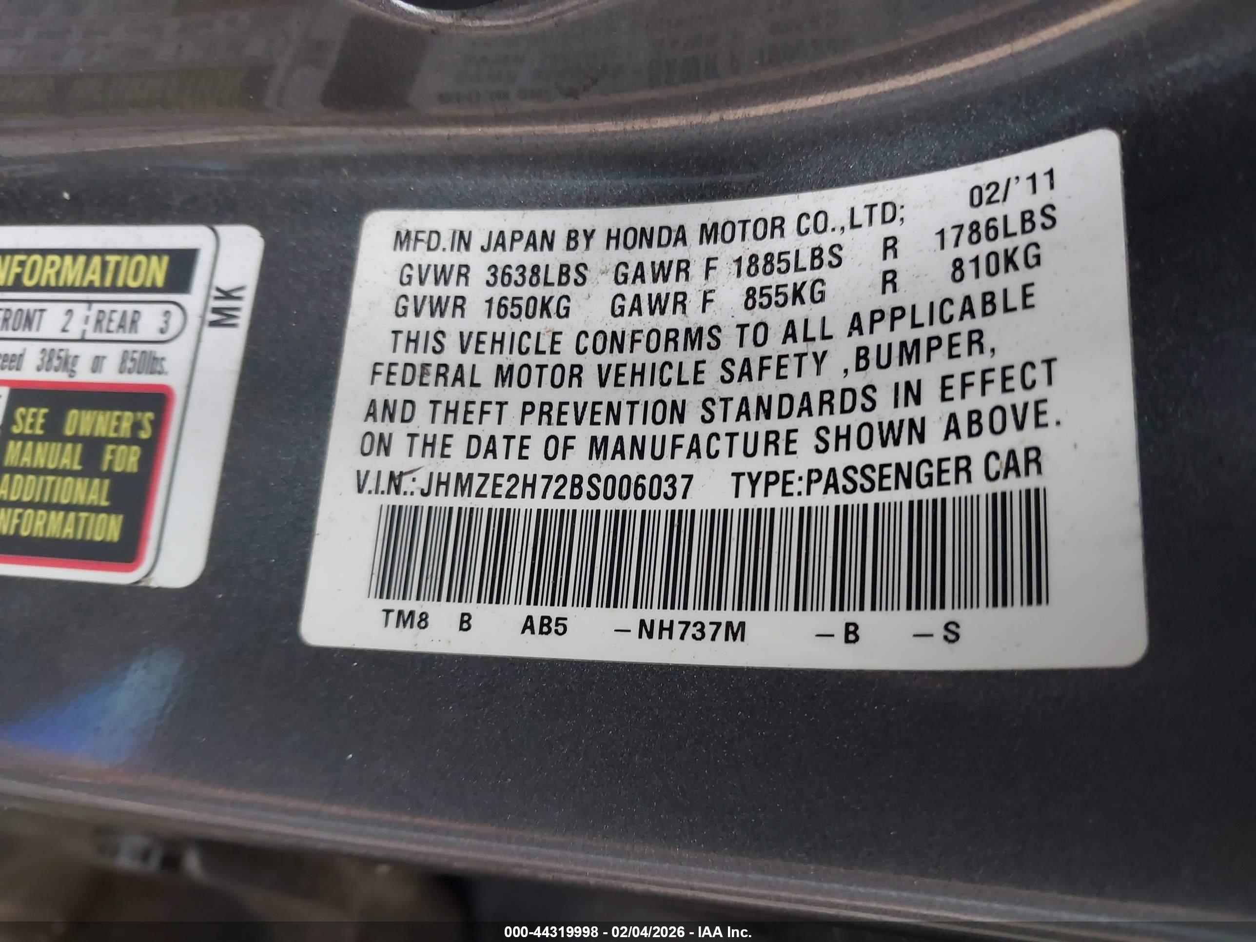 HONDA INSIGHT image 9