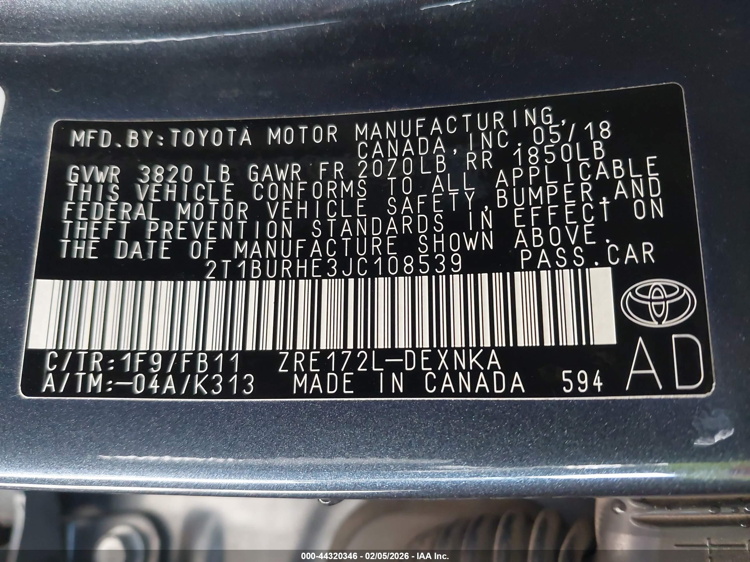 TOYOTA COROLLA image 9