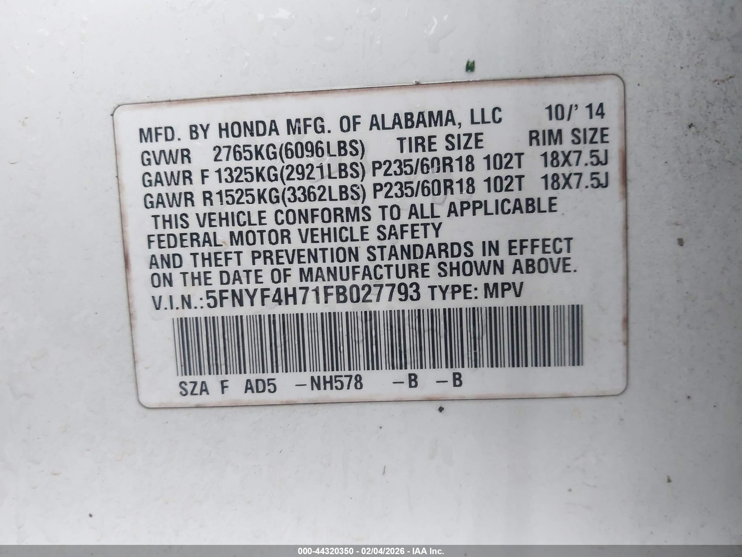 HONDA PILOT image 9