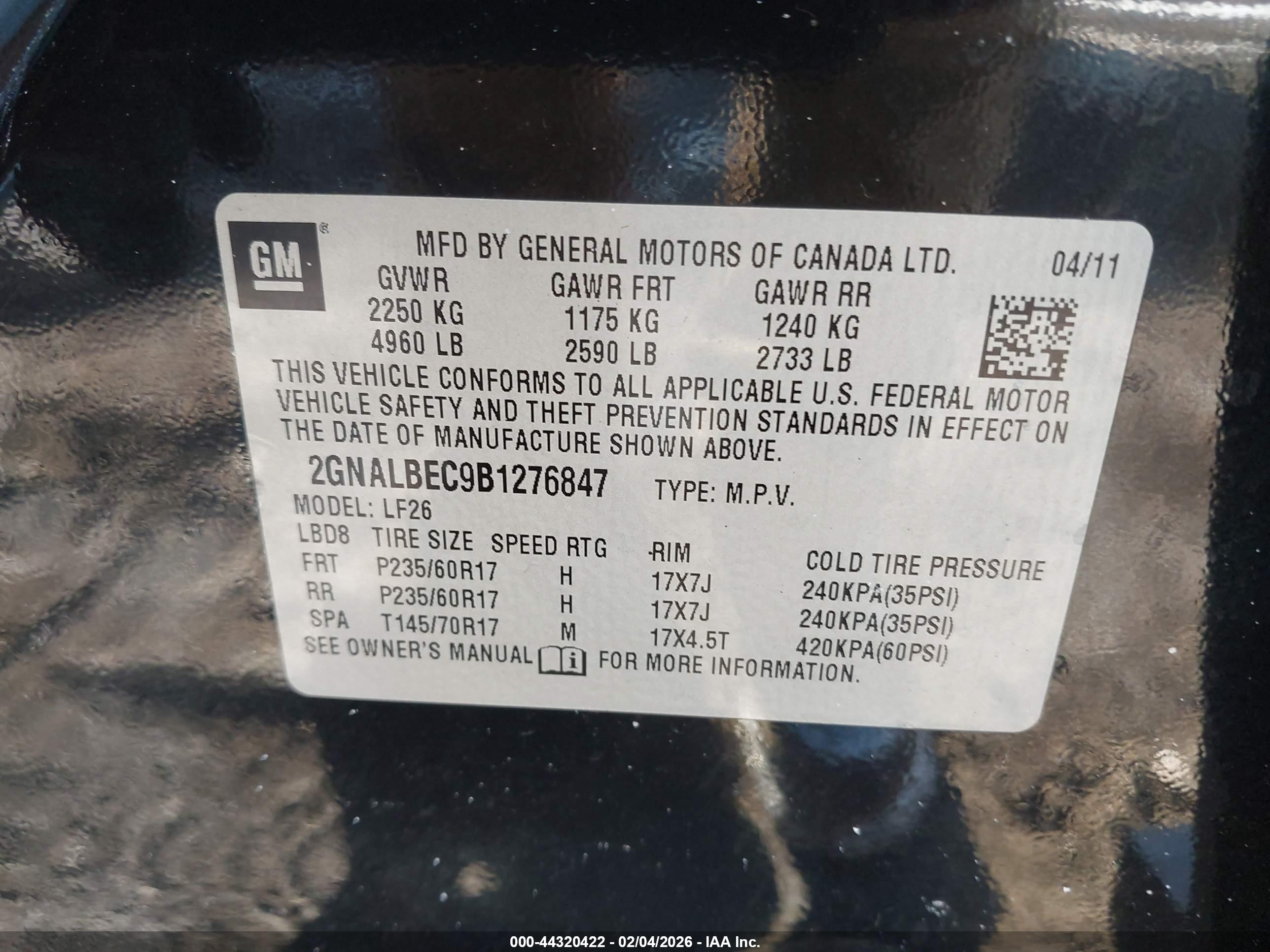 CHEVROLET EQUINOX image 9