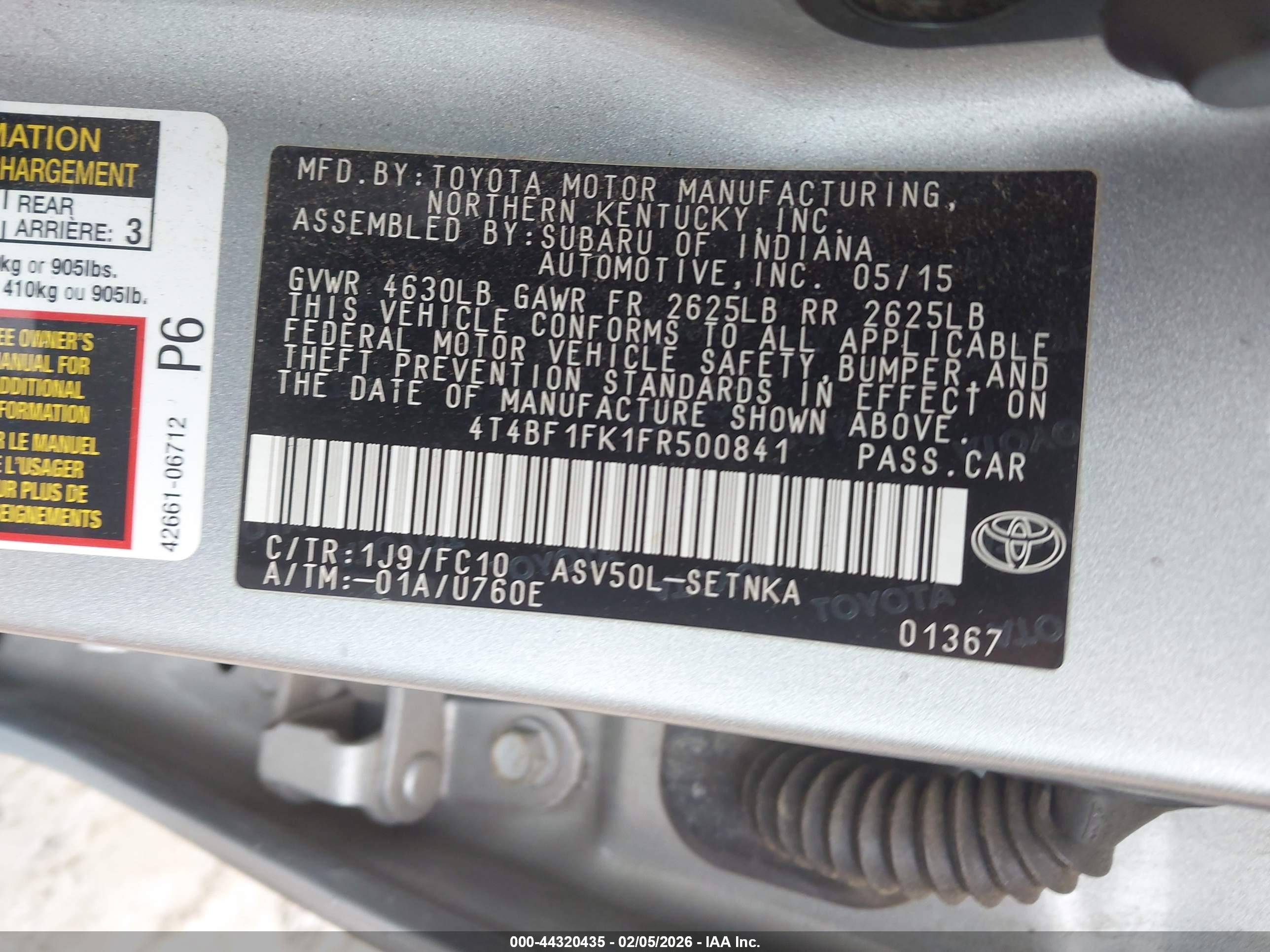 TOYOTA CAMRY image 9