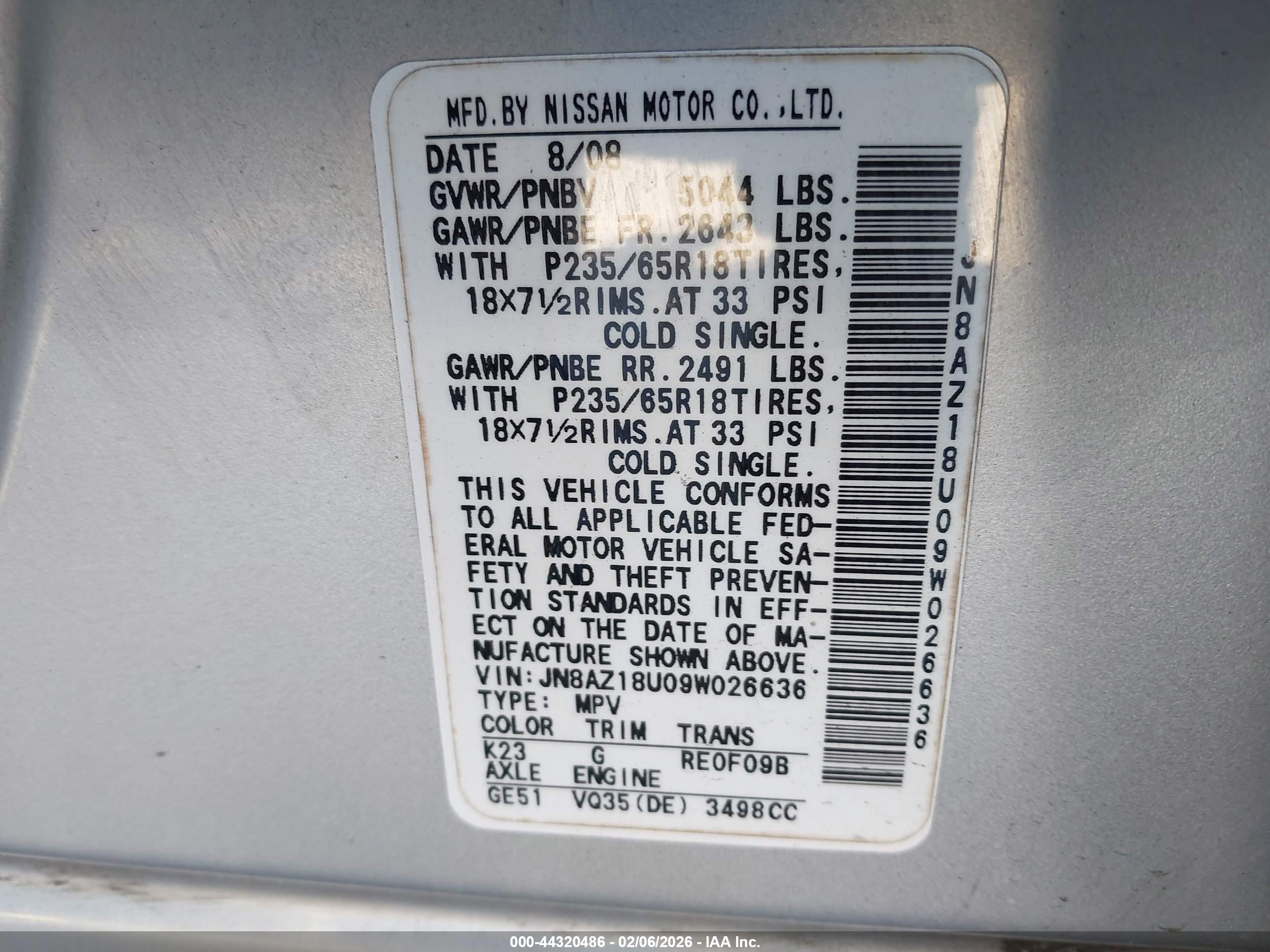 NISSAN MURANO image 9