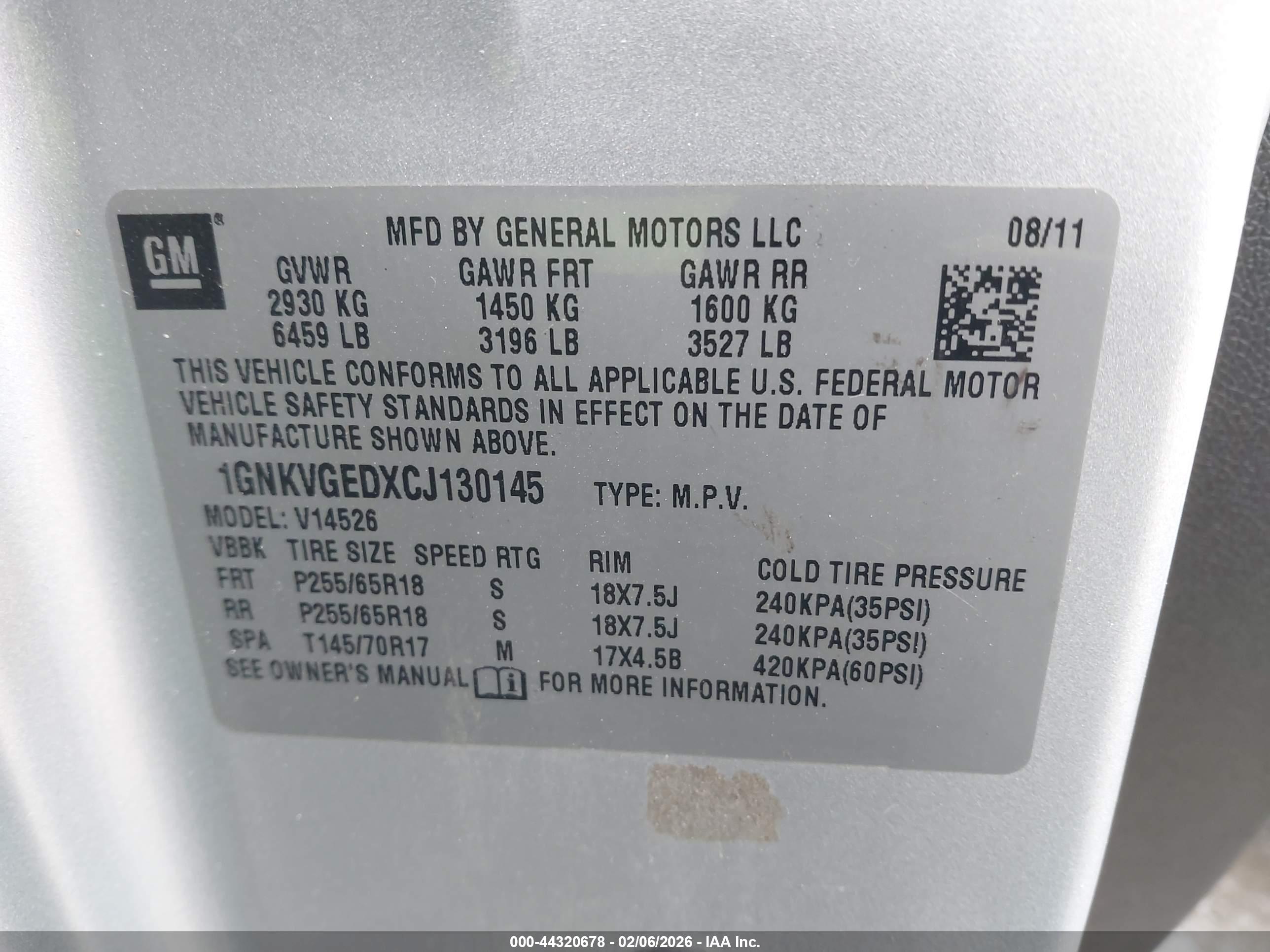 CHEVROLET TRAVERSE image 9