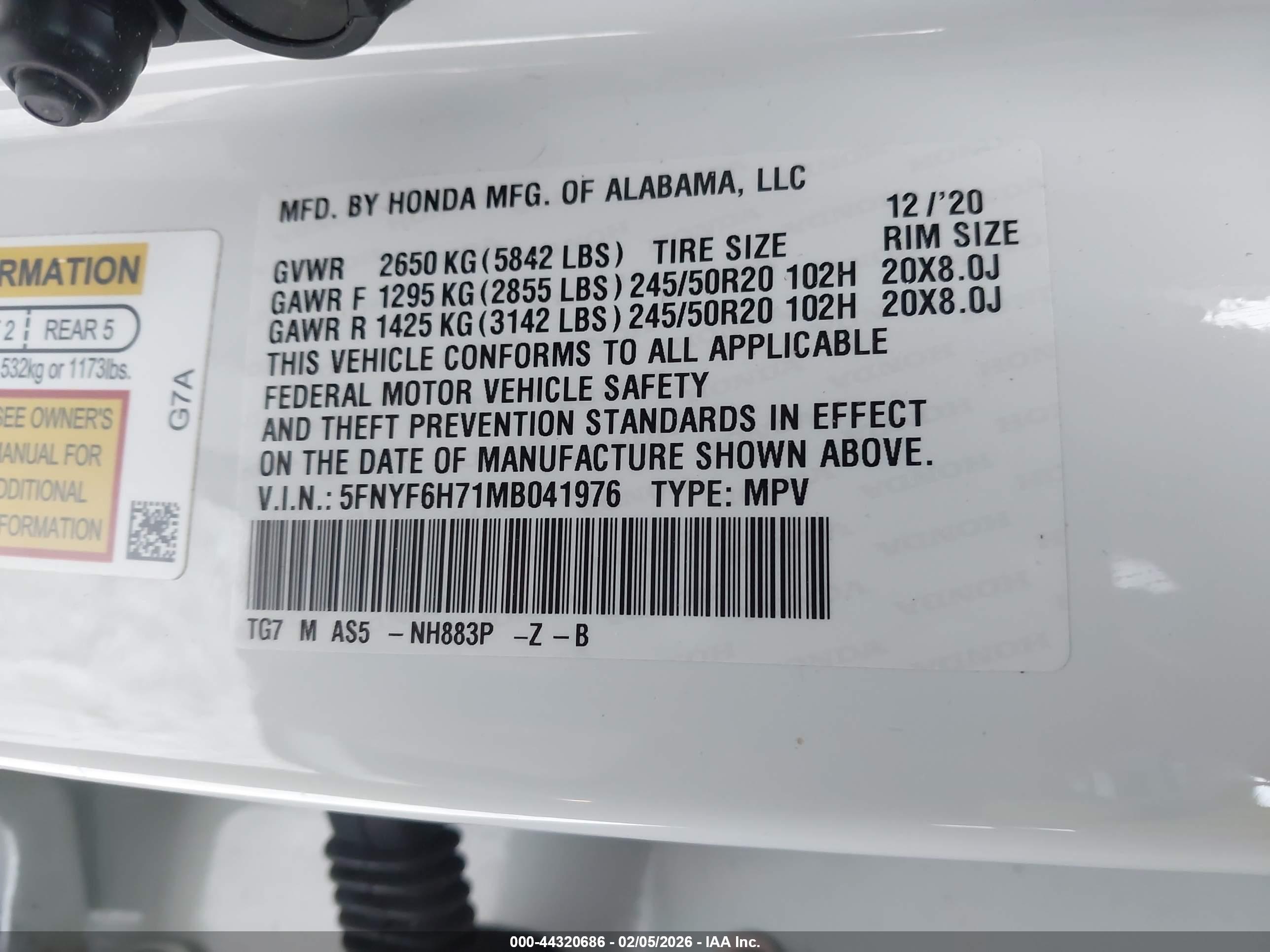 HONDA PILOT image 9