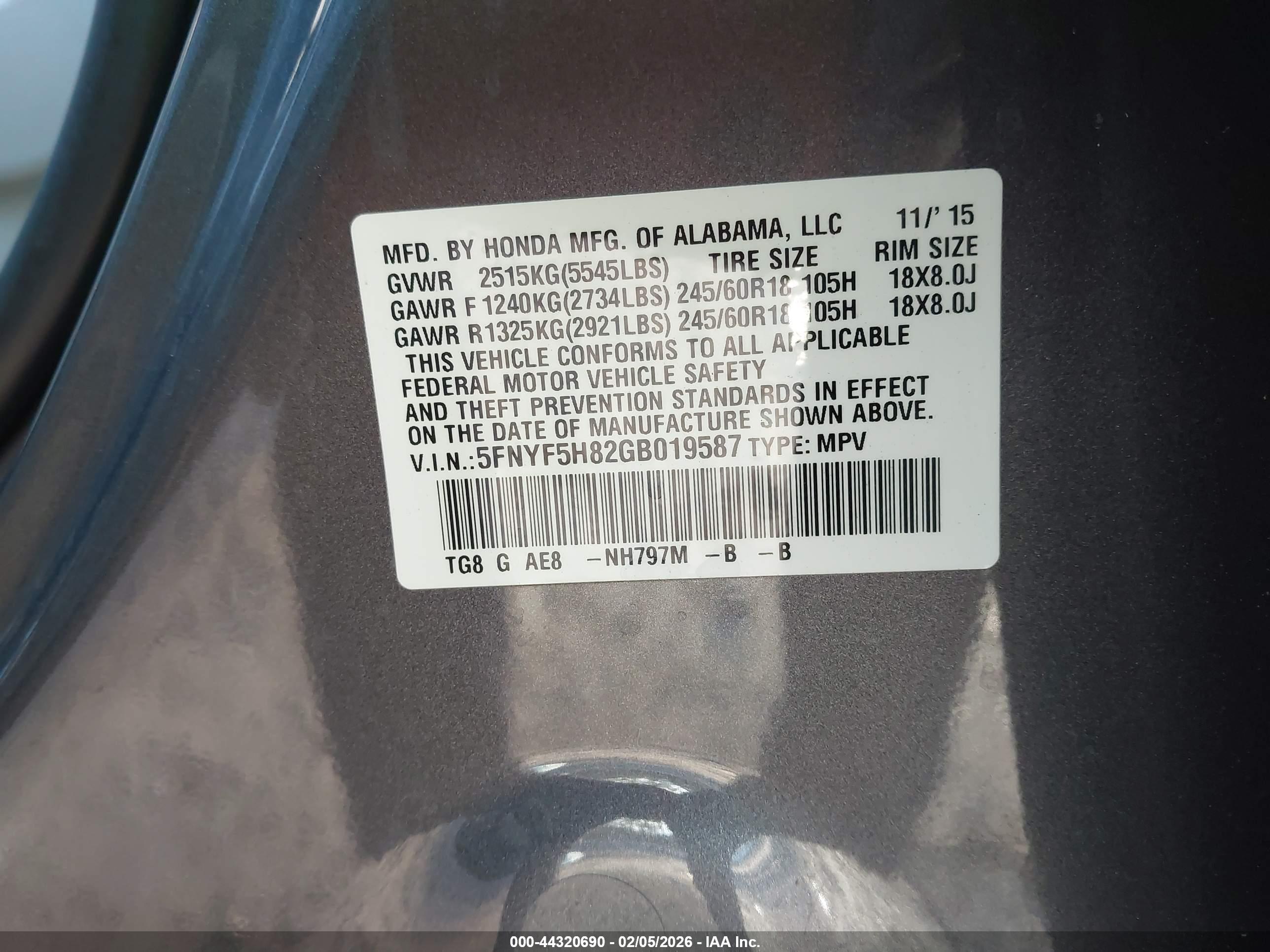 HONDA PILOT image 9