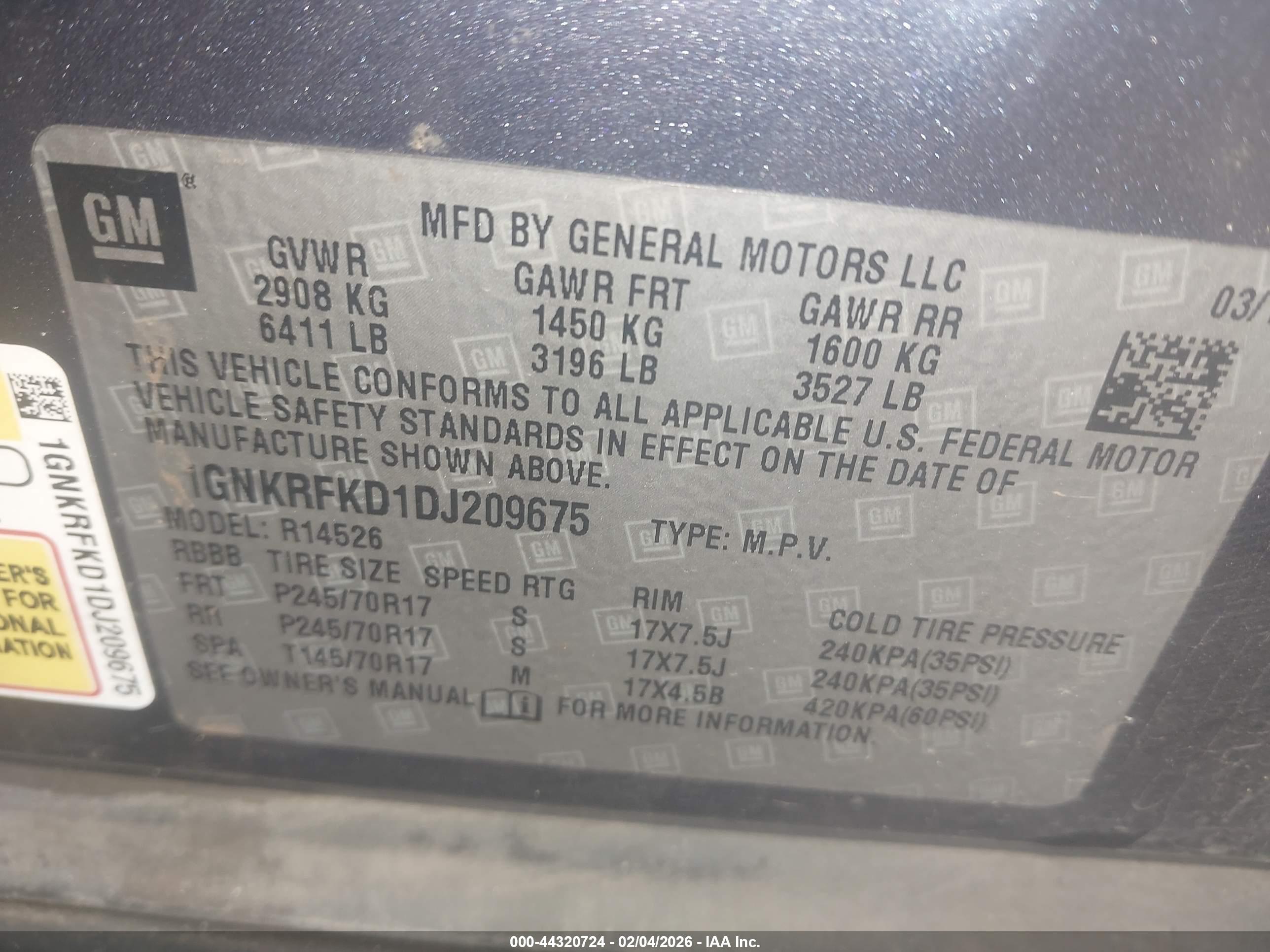 CHEVROLET TRAVERSE image 9
