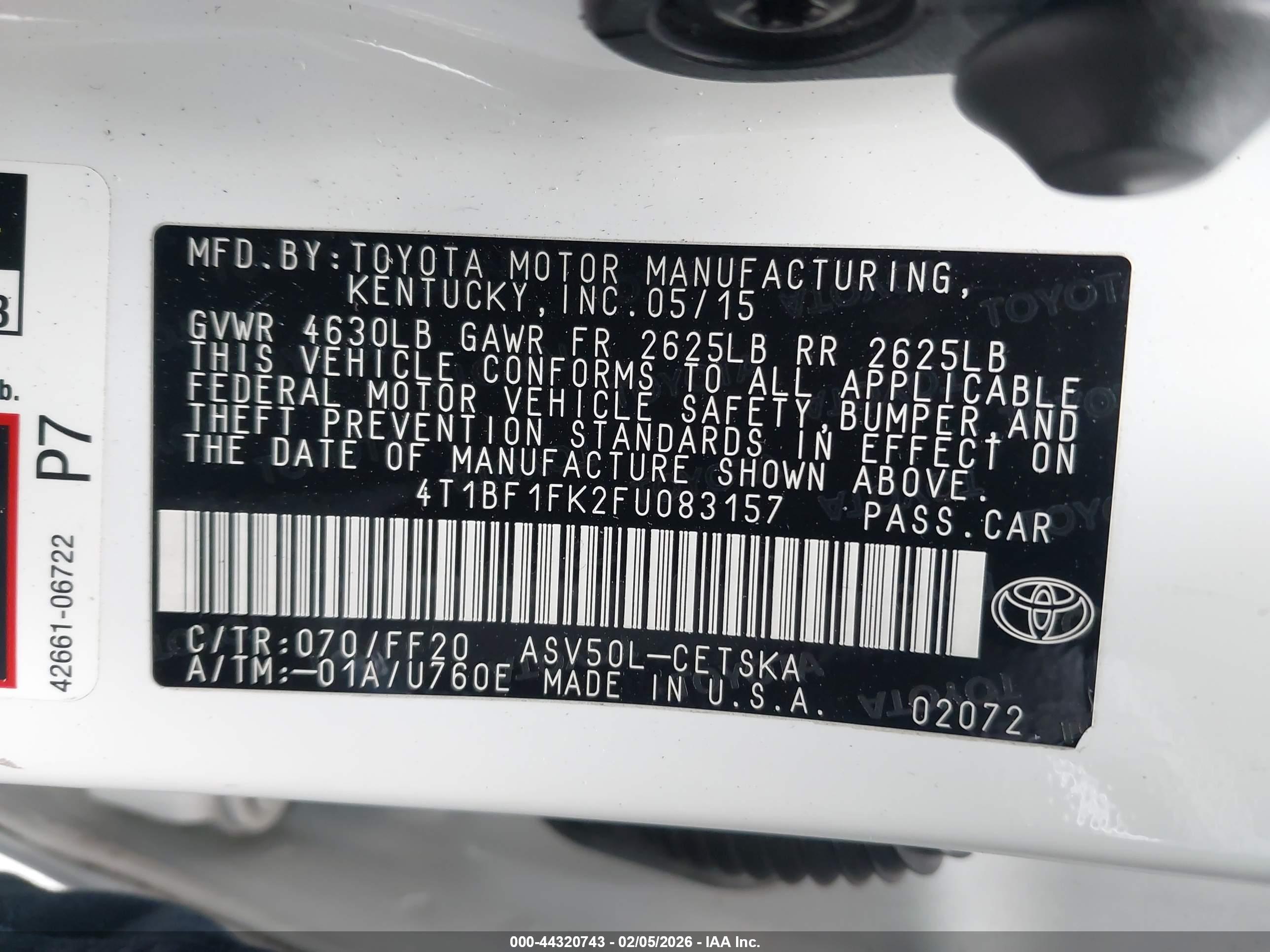 TOYOTA CAMRY image 9