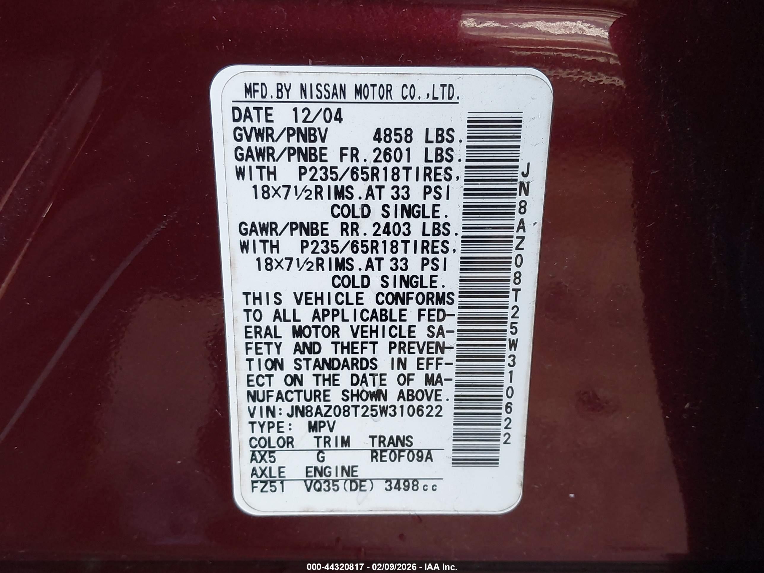 NISSAN MURANO image 9