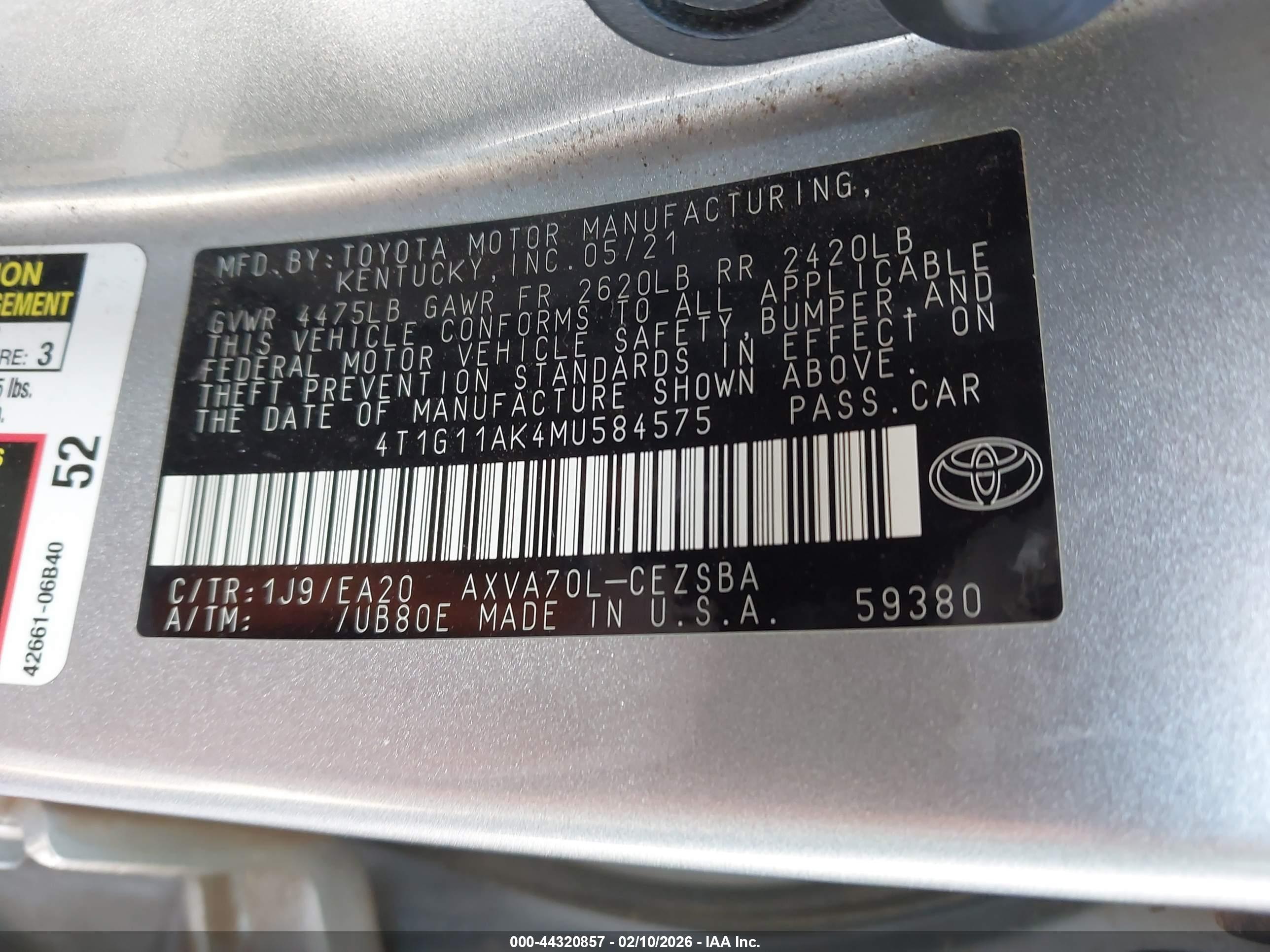 TOYOTA CAMRY image 9