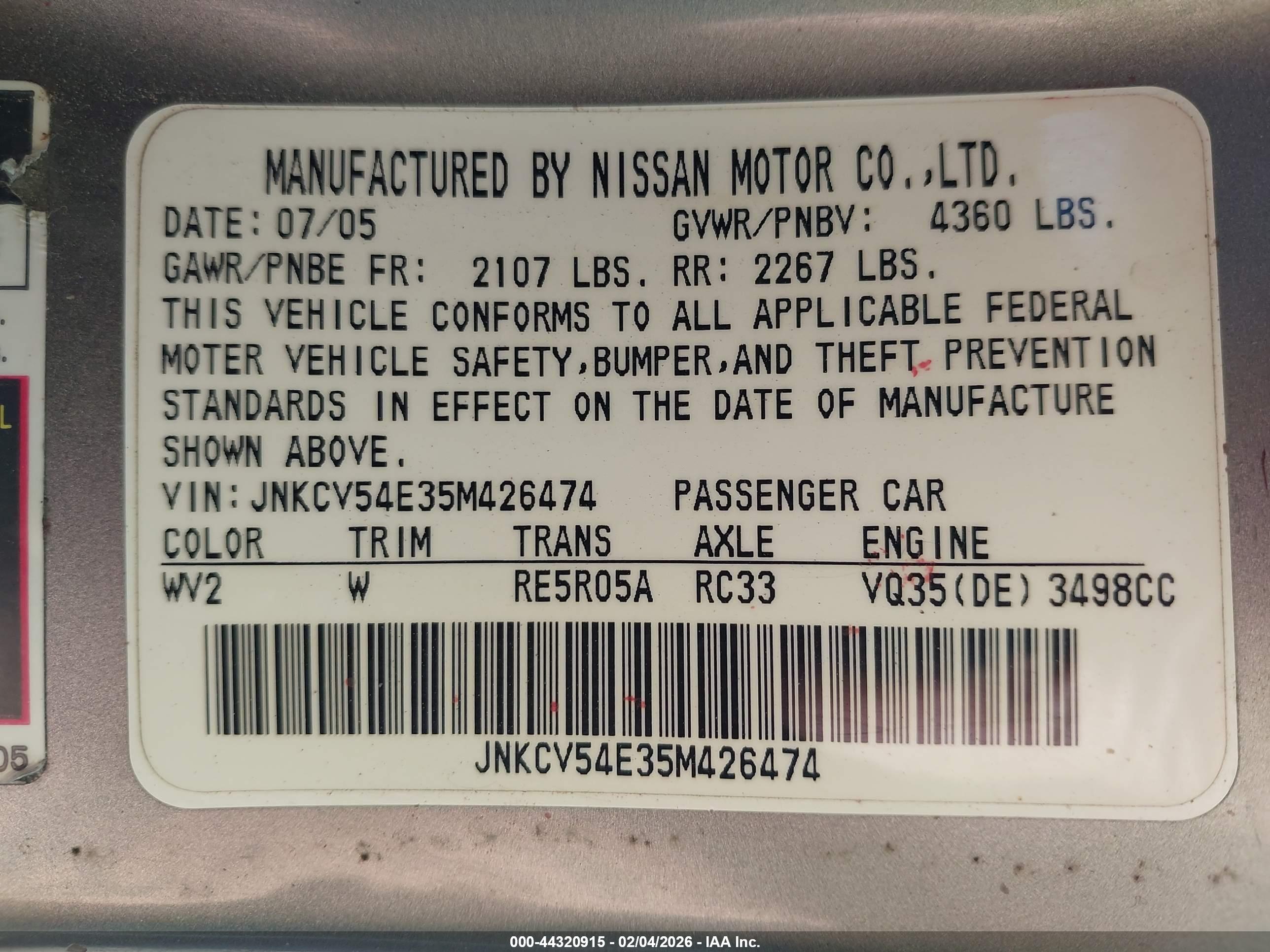 INFINITI G35 image 9