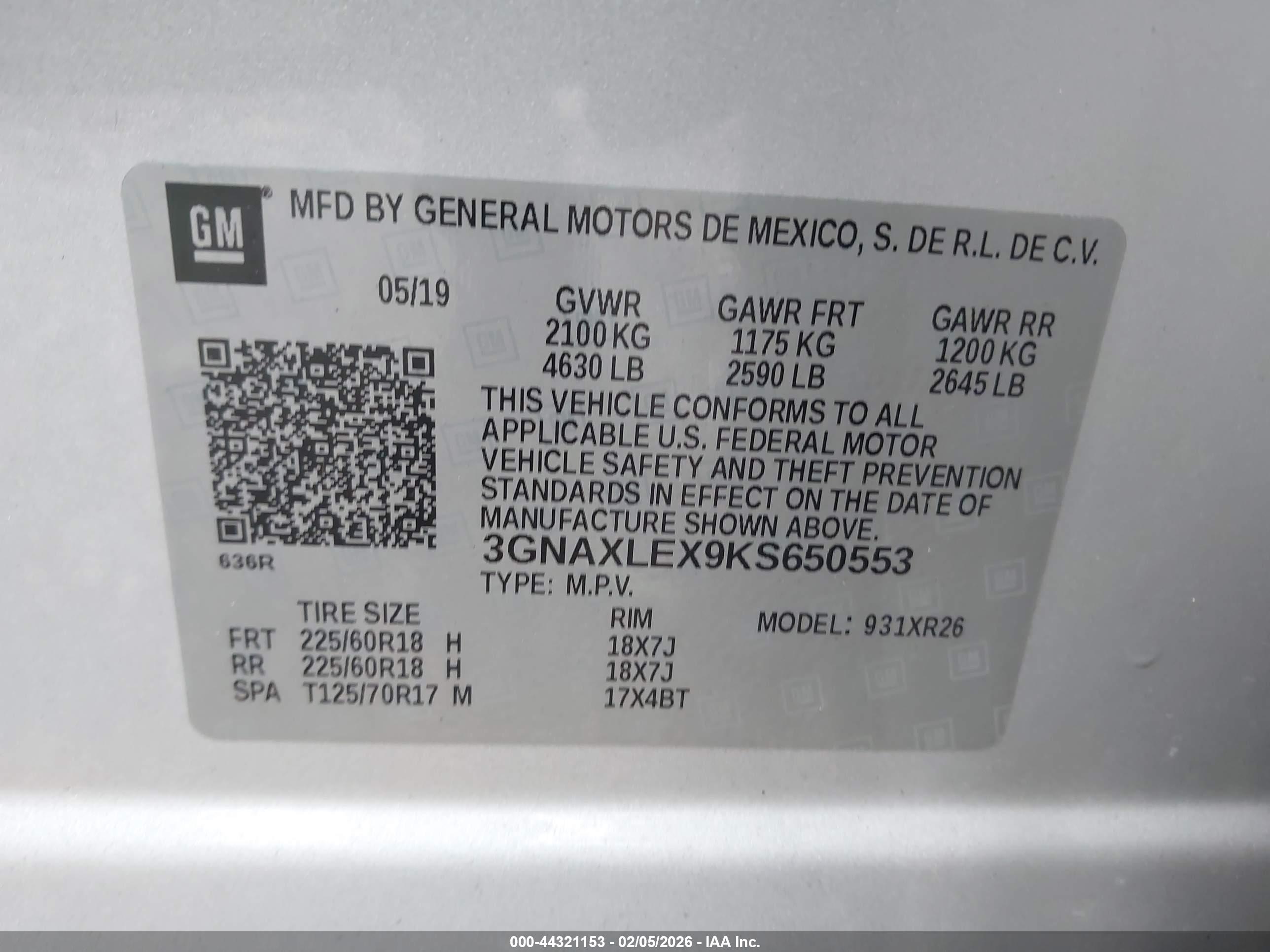 CHEVROLET EQUINOX image 9