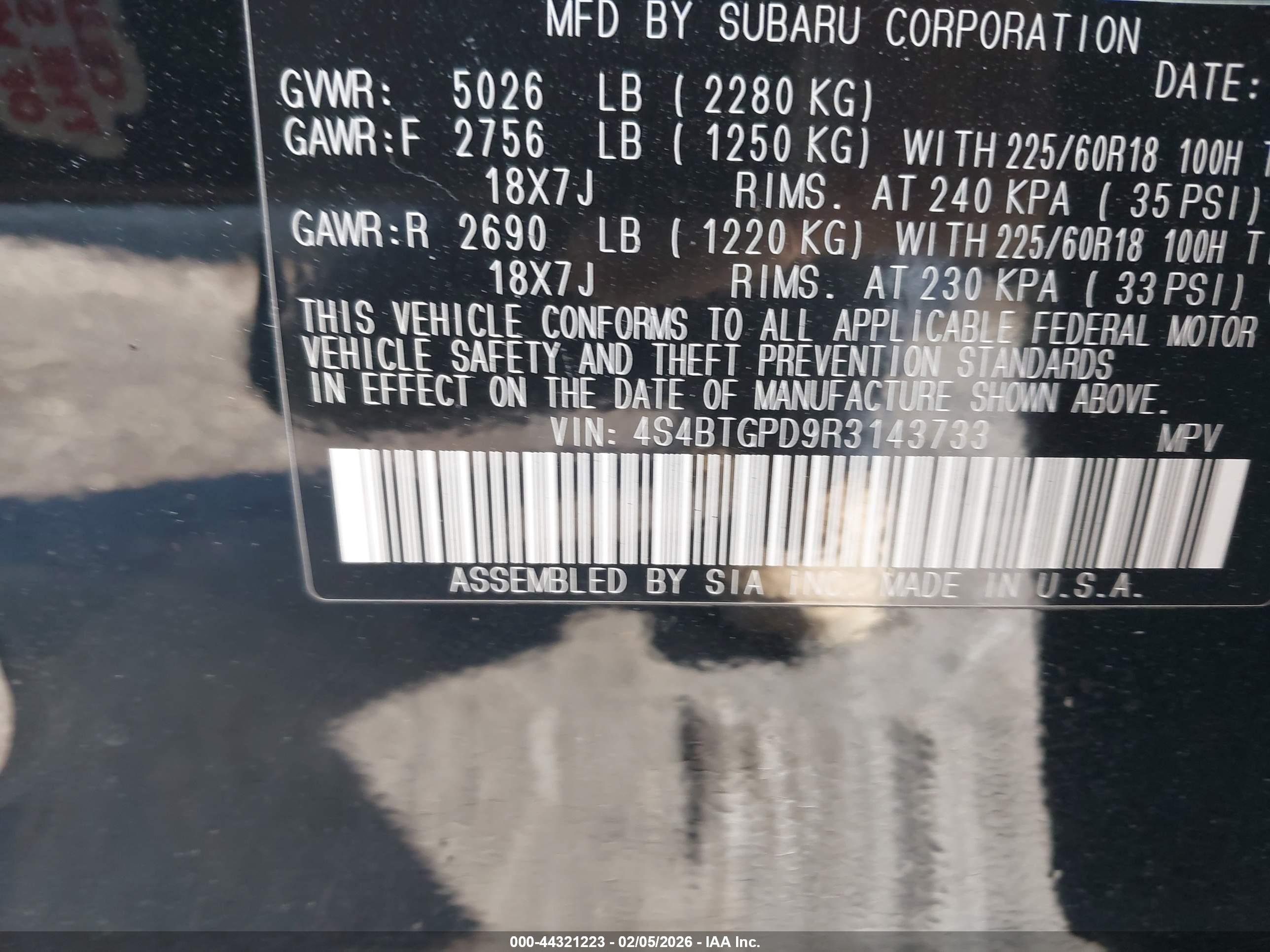 SUBARU OUTBACK image 9