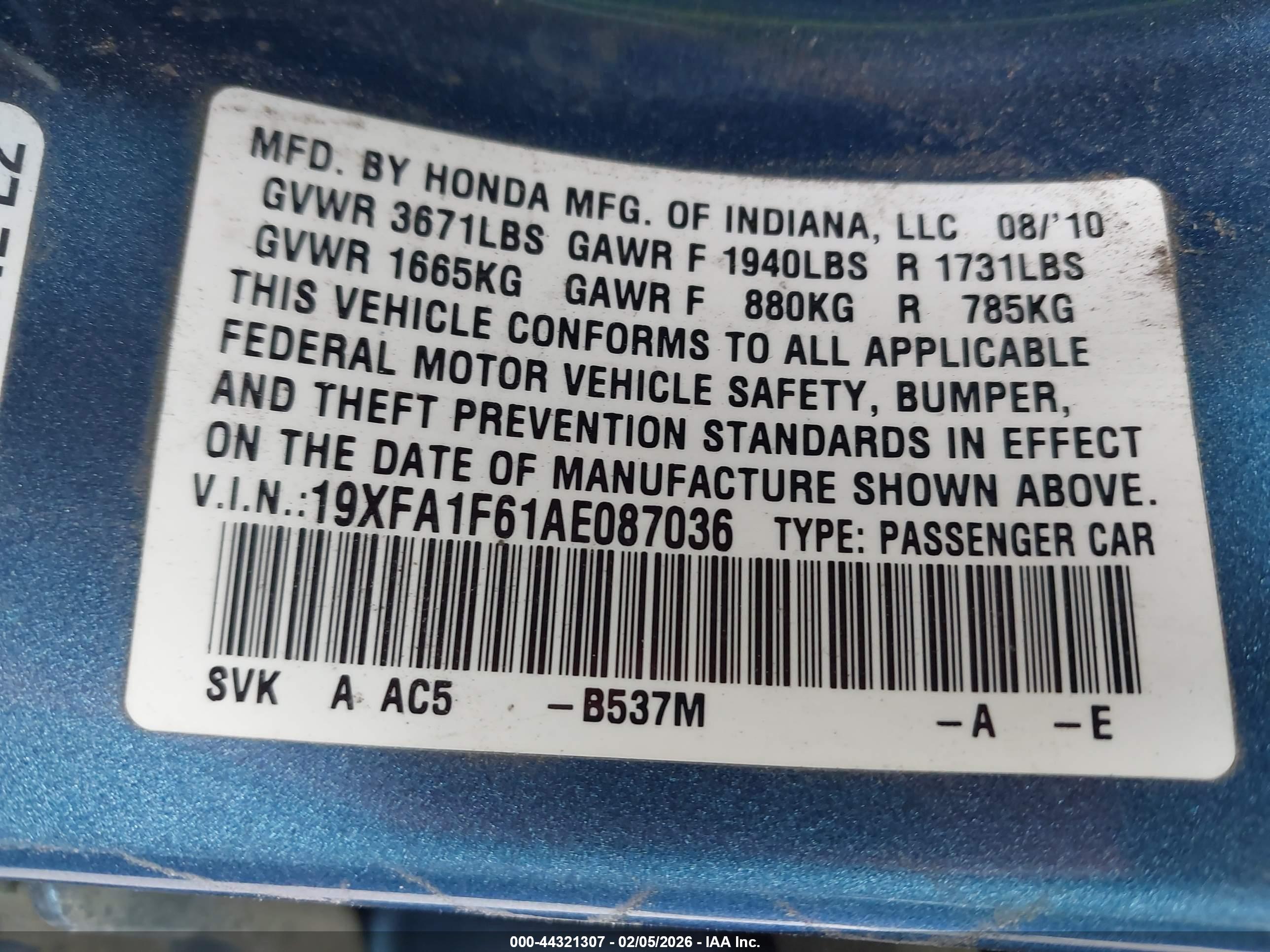 HONDA CIVIC image 9