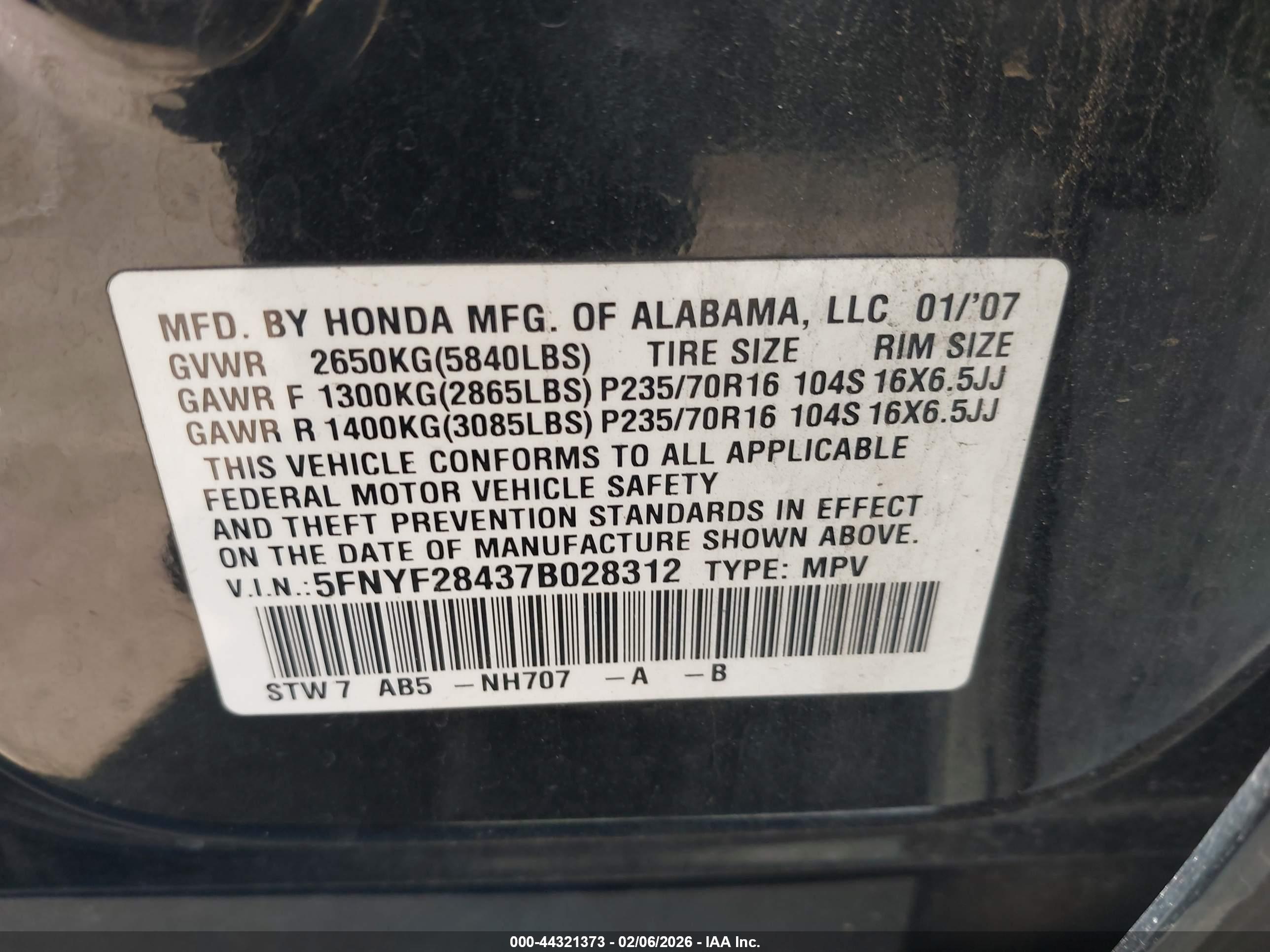 HONDA PILOT image 9