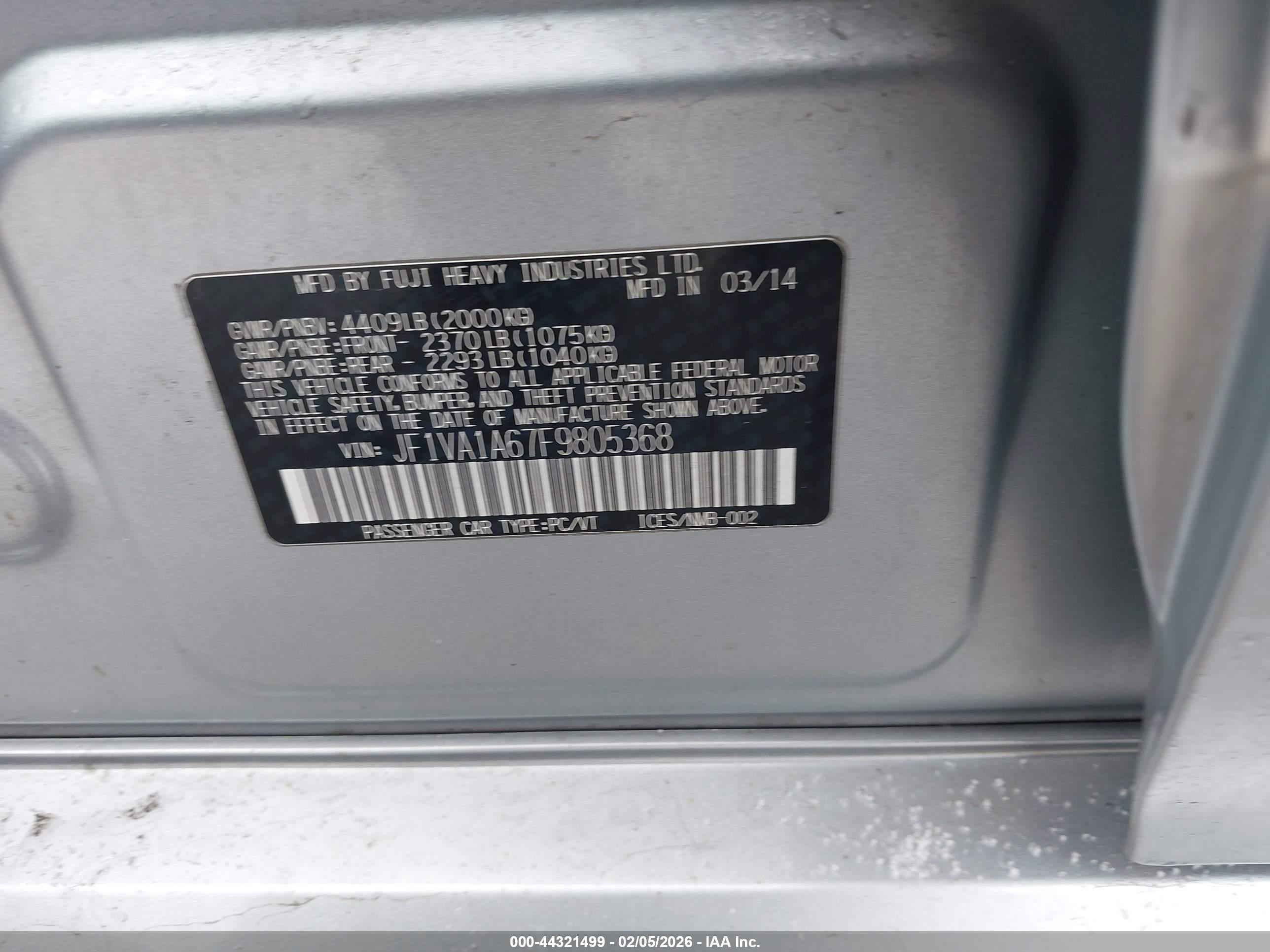 SUBARU WRX image 9