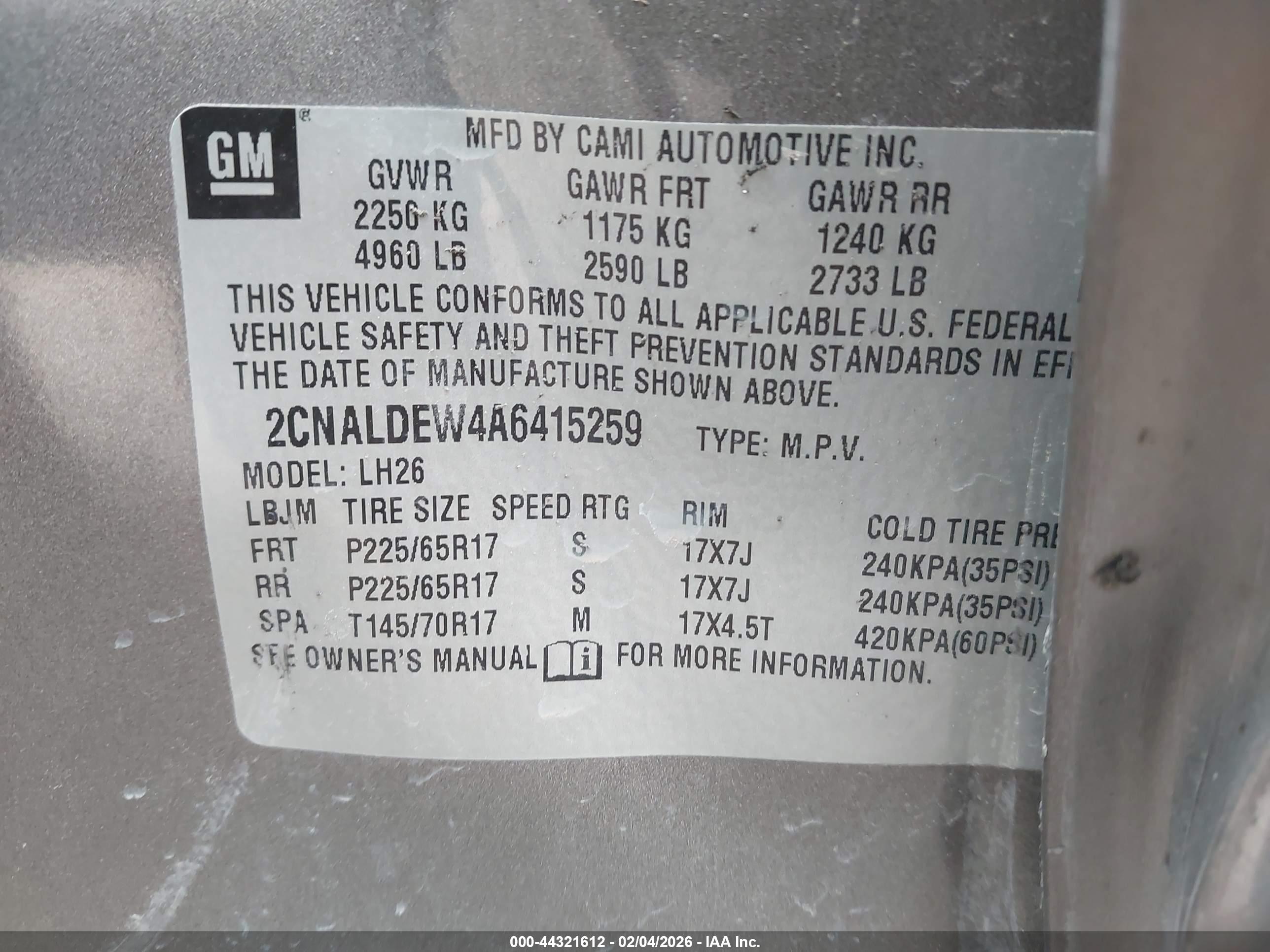 CHEVROLET EQUINOX image 9