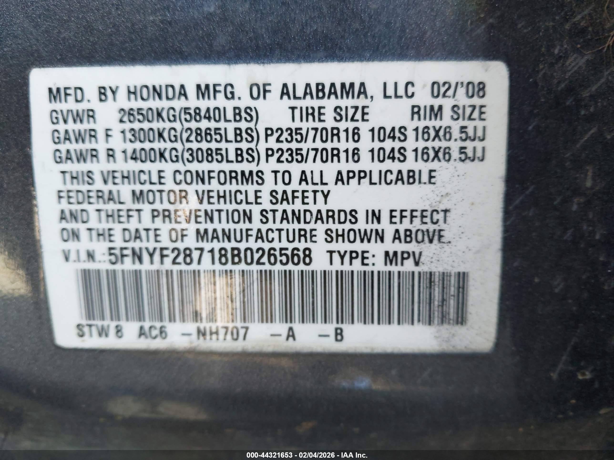 HONDA PILOT image 9