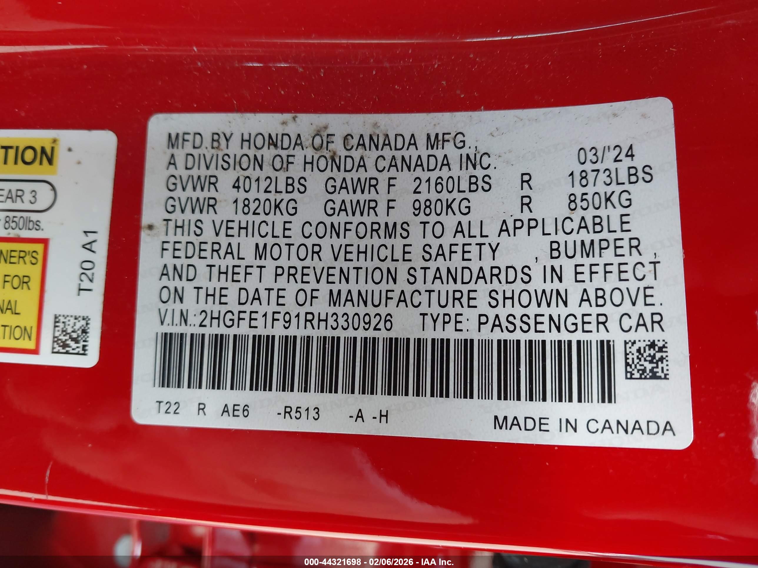 HONDA CIVIC image 9