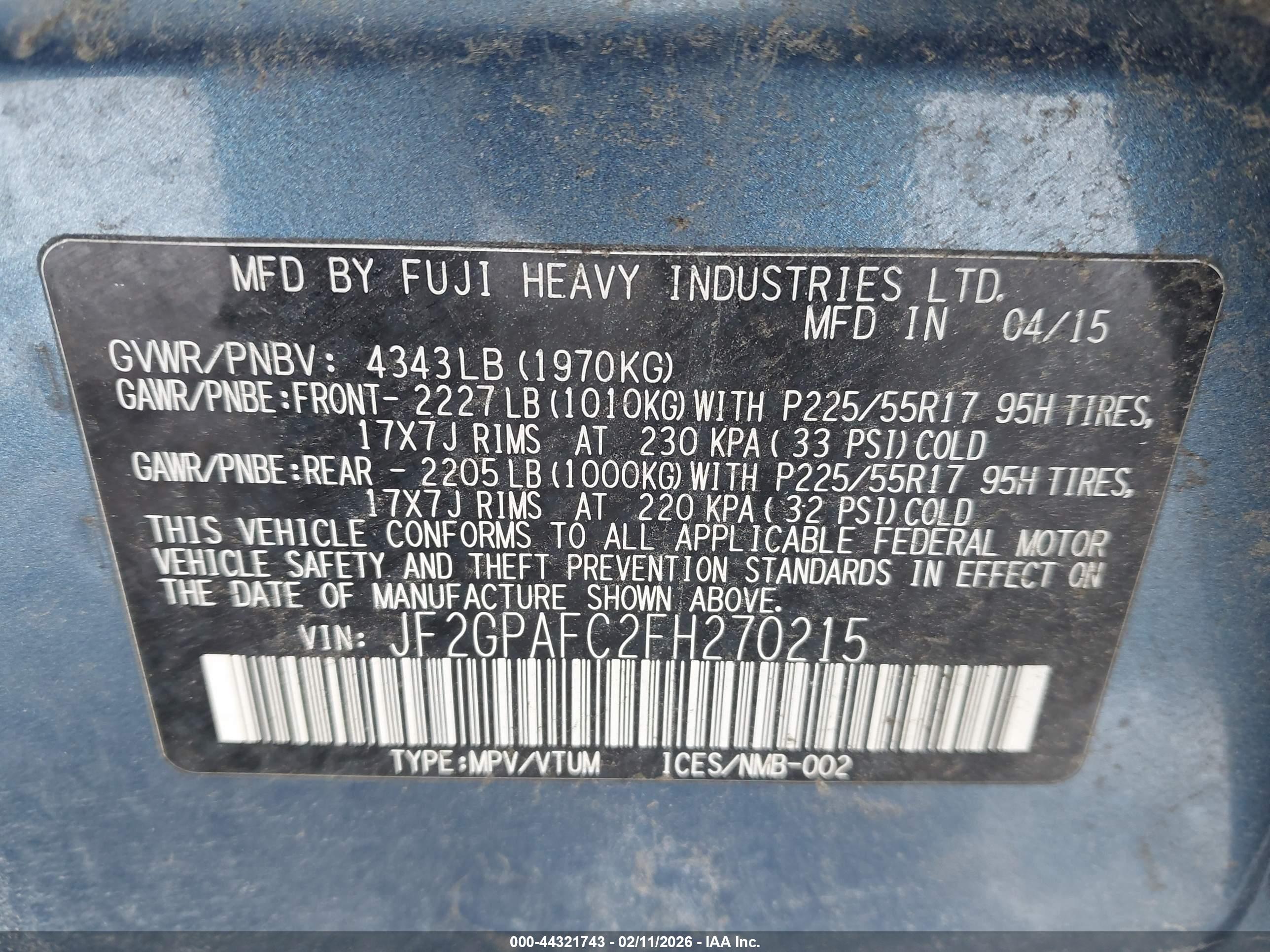 SUBARU XV image 9